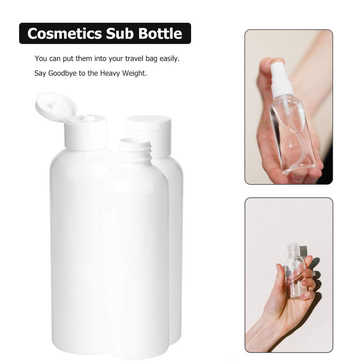 Beaupretty 5-Pack Plastic Squeeze Bottles - 200ml Travel-Sized Refillable Cosmetic Containers for Shampoo, Lotion & Toiletries | Leak-Proof Portable Bottles for Gym, Vacation & Daily Use