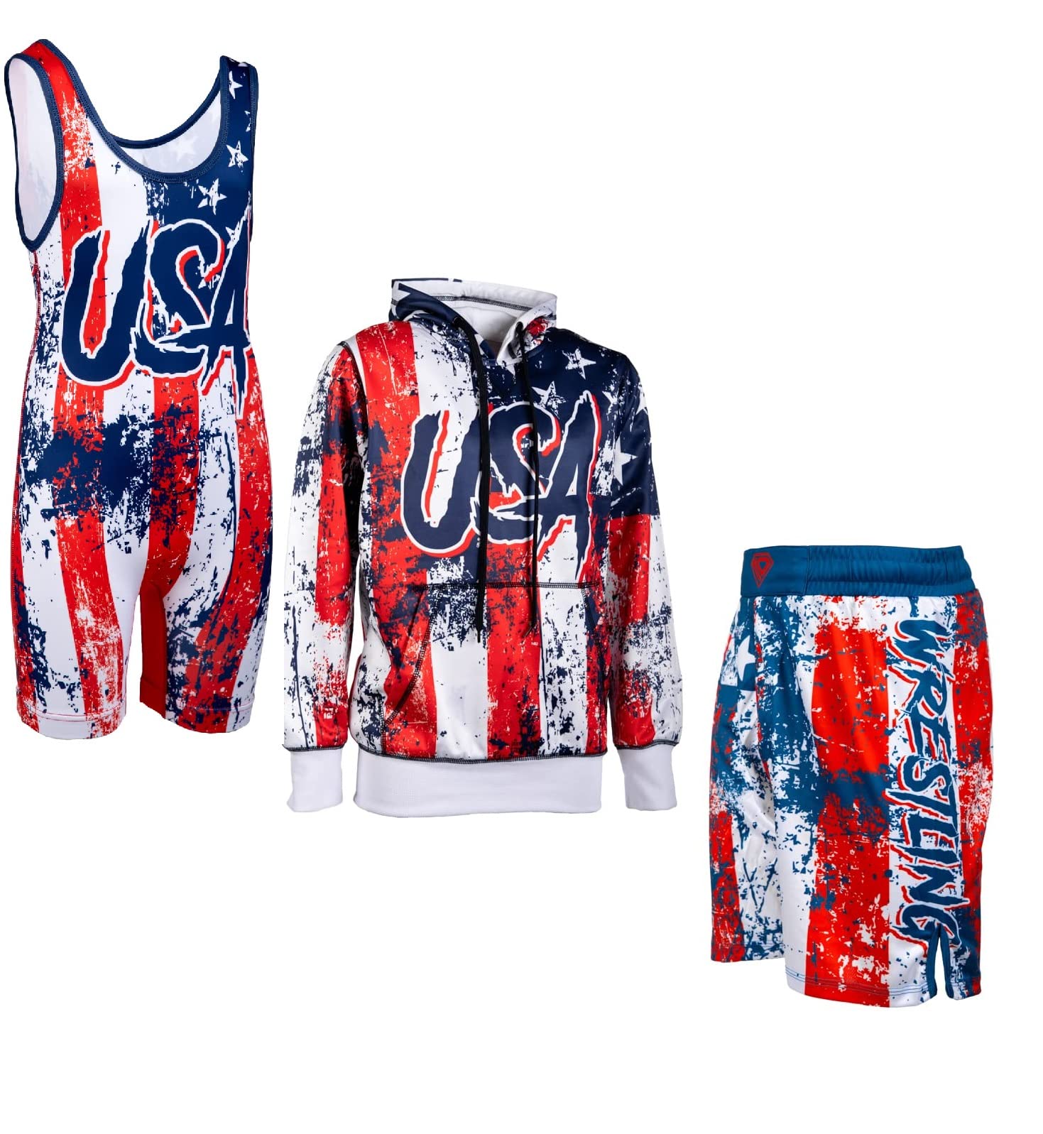 Youth Small Wrestling Kit - Singlet, Hoodie & Shorts for Training & Competition | Release the Beast Design | Perfect for Matches, Practice & Gifts