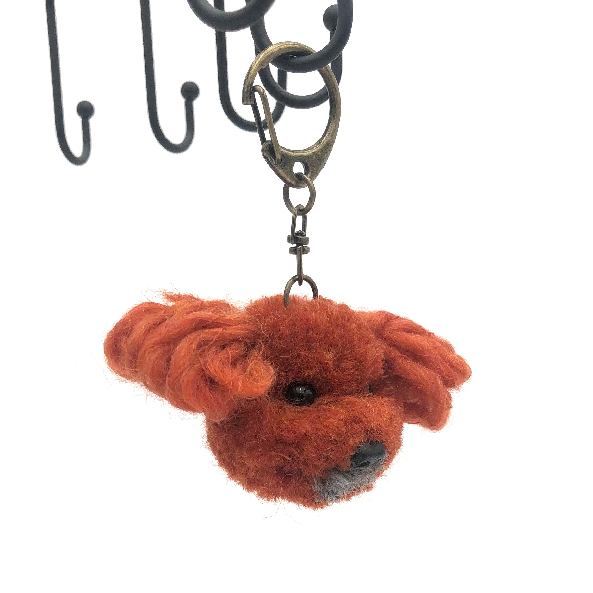 Handmade Plush Crochet Keychain - Brown Poodle Dog Keyring for Backpacks & Gifts | Canacana Gifts for Women, Girls, Pet Lovers | Perfect for Birthday, Christmas, Party Favors