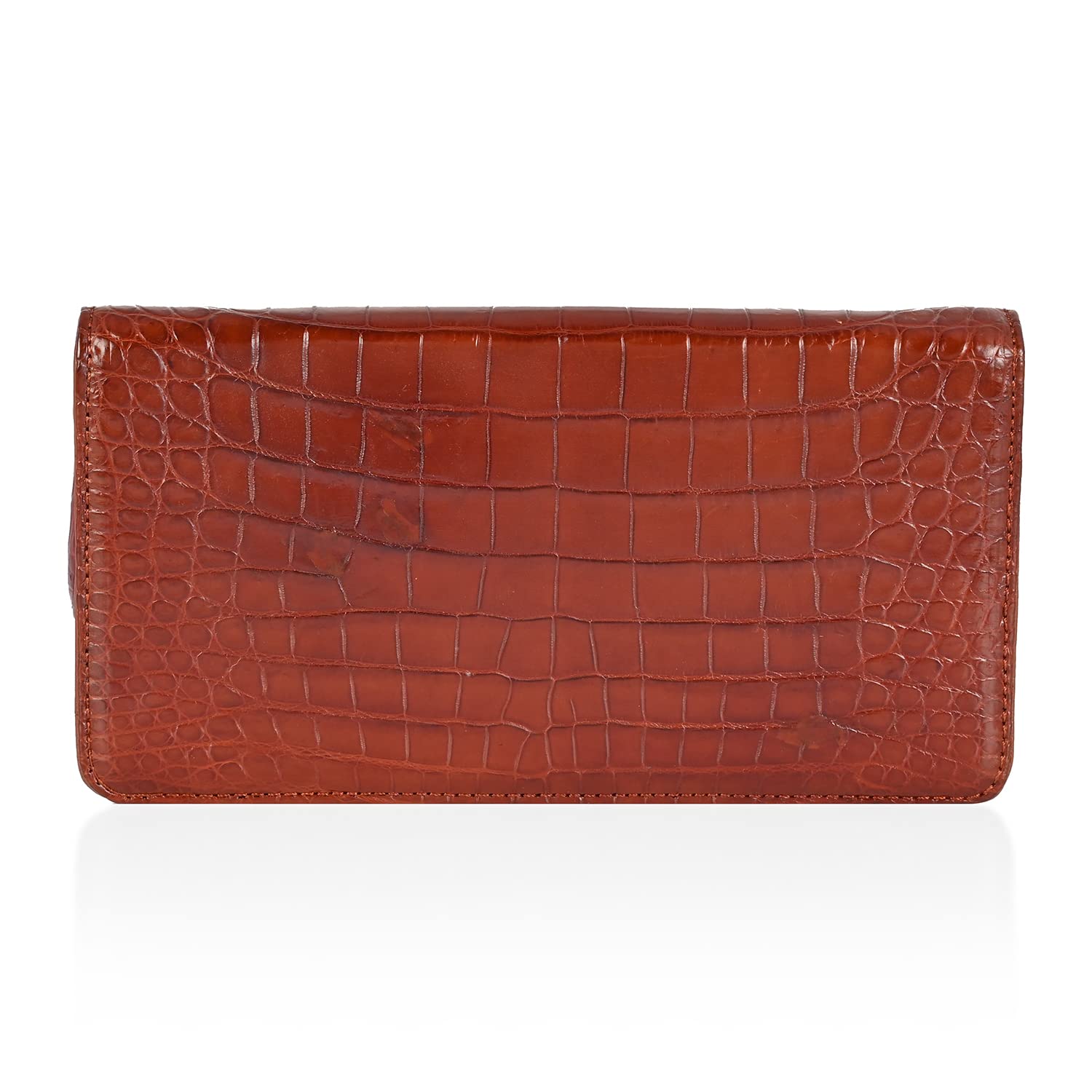 Genuine Caiman Crocodile Leather Wallet for Women - Cowhide Lining with Zipper Closure - Luxury Gift for Mother's Day, Birthday & Special Occasions - Perfect for Everyday Use, Travel & Business