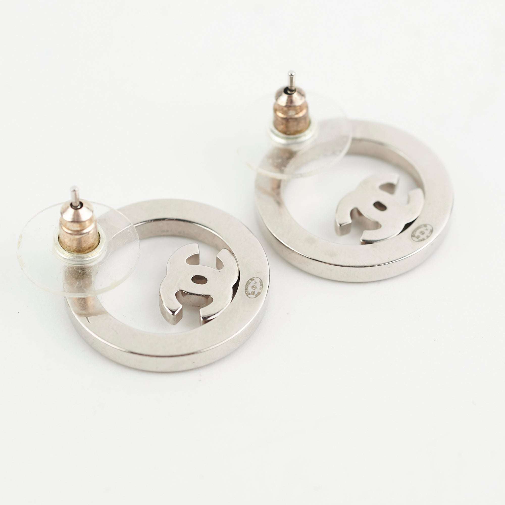 Chanel Round Rhinestone Logo Earrings - Fashion Jewelry for Women | Perfect for Parties, Weddings & Special Occasions