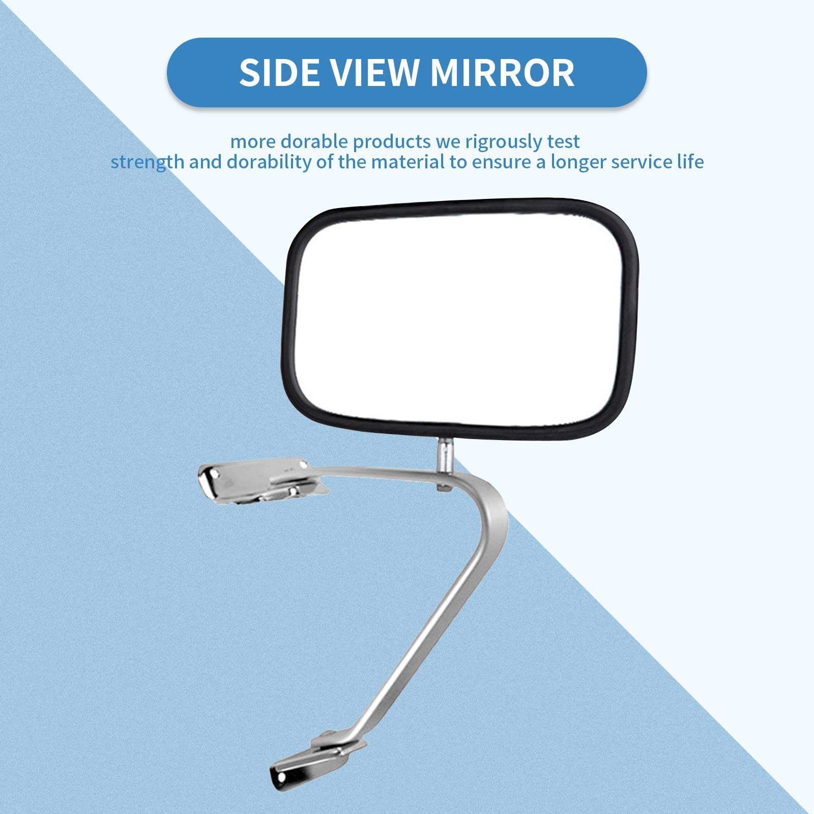 ECCPP Replacement Exterior Mirrors for 1980-1996 Ford Bronco F150, 1984-1990 Bronco II, 1991-1994 Explorer & 1980-1984 F100 Truck - Driver & Passenger Side - Perfect for Off-Roading, Towing & Daily Driving