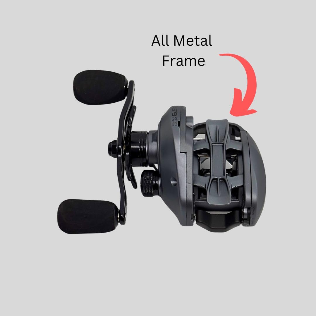 Fitzgerald Fishing VLD10 Reel - 10+1 Ball Bearing, Aluminum Spool, 20 LB Carbon Fiber Drag, All Metal Frame - Lightweight Powerhouse for Saltwater & Freshwater Fishing - Perfect for Bass, Trout & Tournament Anglers