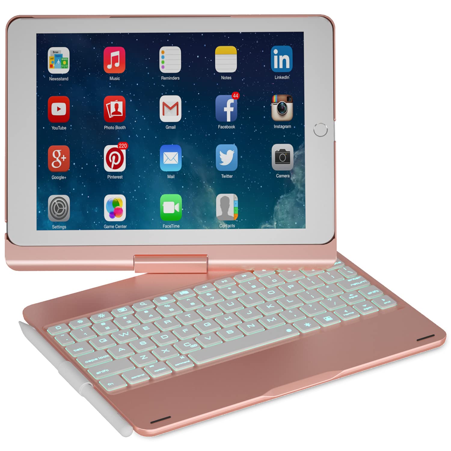 Eoso iPad 9.7 Keyboard Case - Compatible with iPad 6th/5th Gen (2018/2017), iPad Pro 9.7, iPad Air 2/1 | Slim Protective Cover with TouchPad | Perfect for Work, Study & Travel