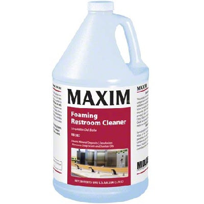 Maxim Foaming Restroom Cleaner - Powerful Bathroom & Toilet Stain Remover - Eliminates Odors & Germs - Ideal for Home, Office & Commercial Use