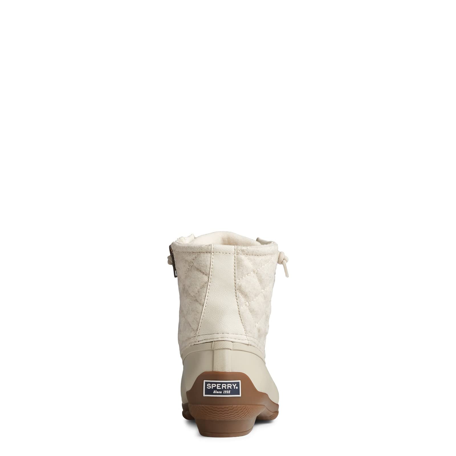 Sperry Women's Syren Gulf Wool Quilted Boots - Ivory Size 6 B(M) US - Warm Winter Shoes for Outdoor Walking & Casual Fashion