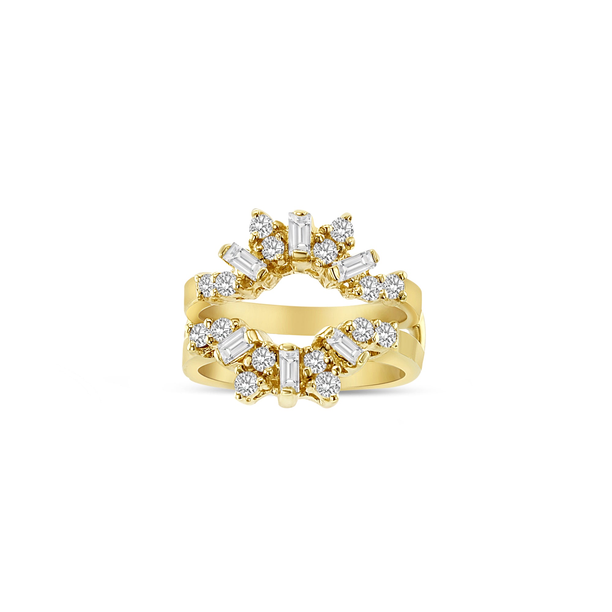 Baguette Diamond Ring Guard - Elegant Wedding Band Enhancer for Engagement Rings & Bridal Jewelry - Perfect for Brides, Anniversaries & Special Occasions