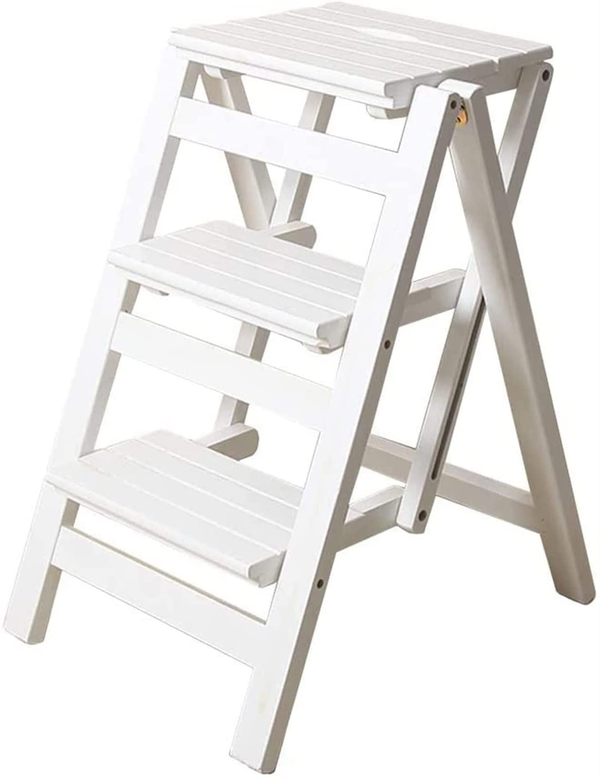 Modern Multifunctional Wooden Folding Step Stool for Home & Library - Indoor Climbing Stool, Ladder Chair, Bookshelf Accessory - Perfect for Reaching High Shelves, Organizing & Home Decor