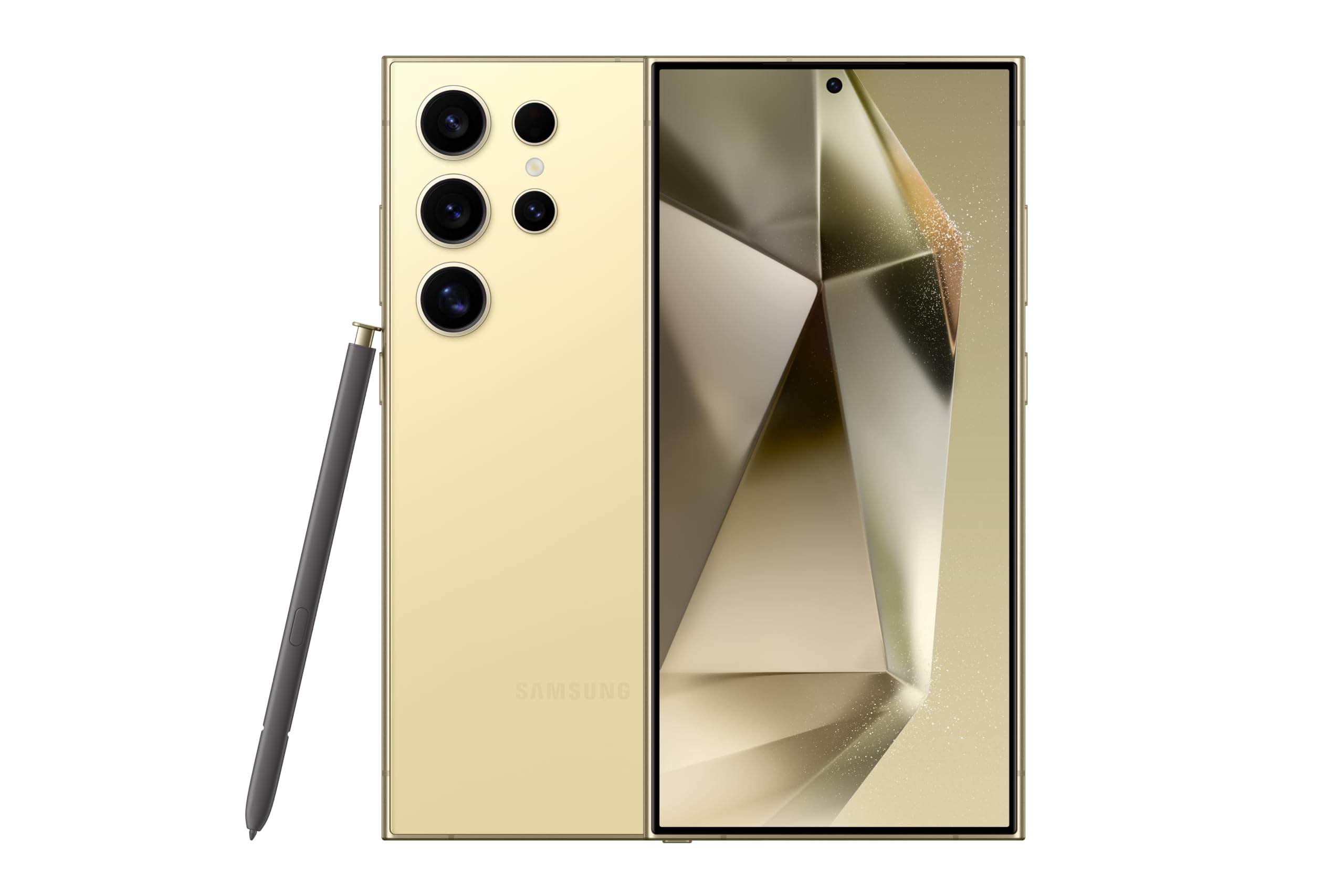 Samsung Galaxy S24 Ultra 5G Unlocked Smartphone - 256GB Storage, AI-Powered 200MP Camera with Night Mode, 120Hz AMOLED Display, S Pen Included, 45W Fast Charger - Titanium Yellow (Renewed) - Perfect for Photography, Gaming & Business Professionals