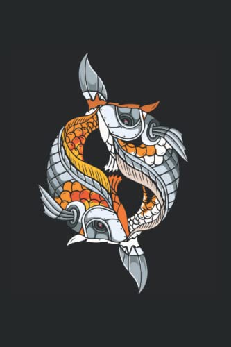 Cyborg Koi Fish Japanese Cyber Aesthetic Sketchbook - 6x9 Blank Notebook with 120 Pages for Drawing, Journaling & Note Taking | Perfect for Artists, Students & Cyberpunk Fans