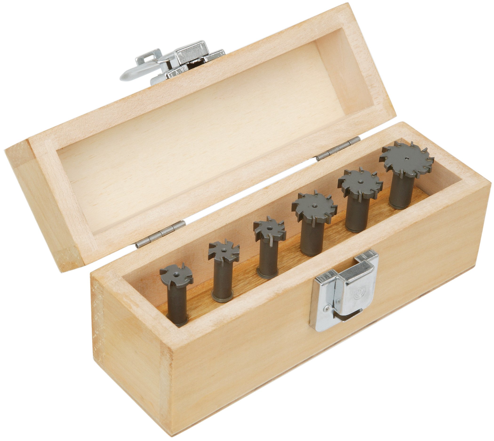 Steelex D3729 6-Piece T-Slot Cutter Set - High Speed Steel Router Bits for Woodworking & Metalworking - Perfect for CNC Machines, Milling, and DIY Projects