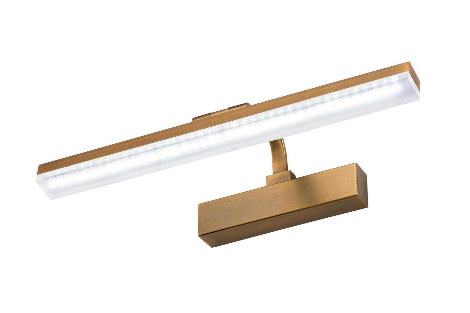 10W 20.4 Inch LED Vanity Light - Bathroom Mirror Lighting Fixture with Adjustable Brightness, Brown Stainless Steel Frame, White Light for Makeup & Grooming - Perfect for Bathroom, Dressing Room and Bedroom Vanity Areas