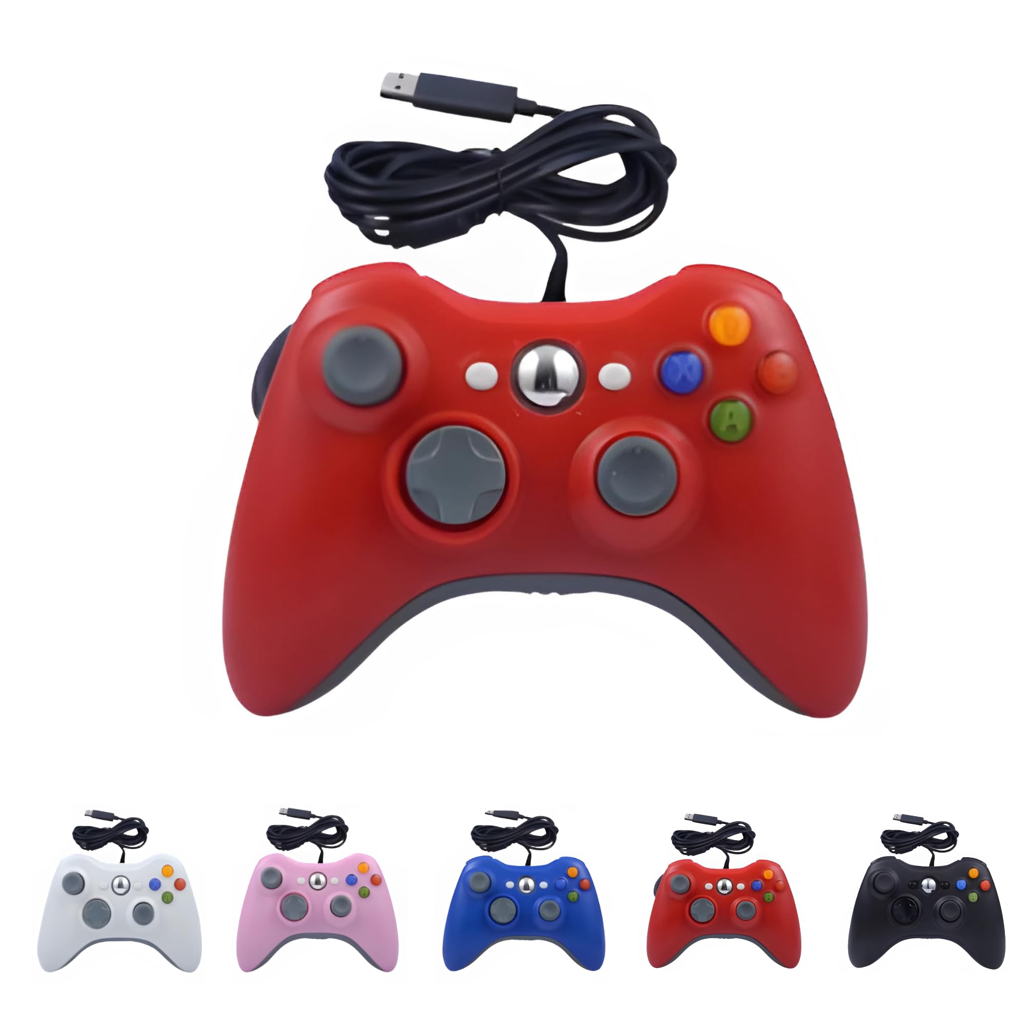 THE PERFECT PART PC Gaming Controller - Wired USB Gamepad with Dual Vibration, 3.5mm Audio Jack & 8-Way D-Pad for Windows PC | Ideal for Steam, Fortnite, and Racing Games
