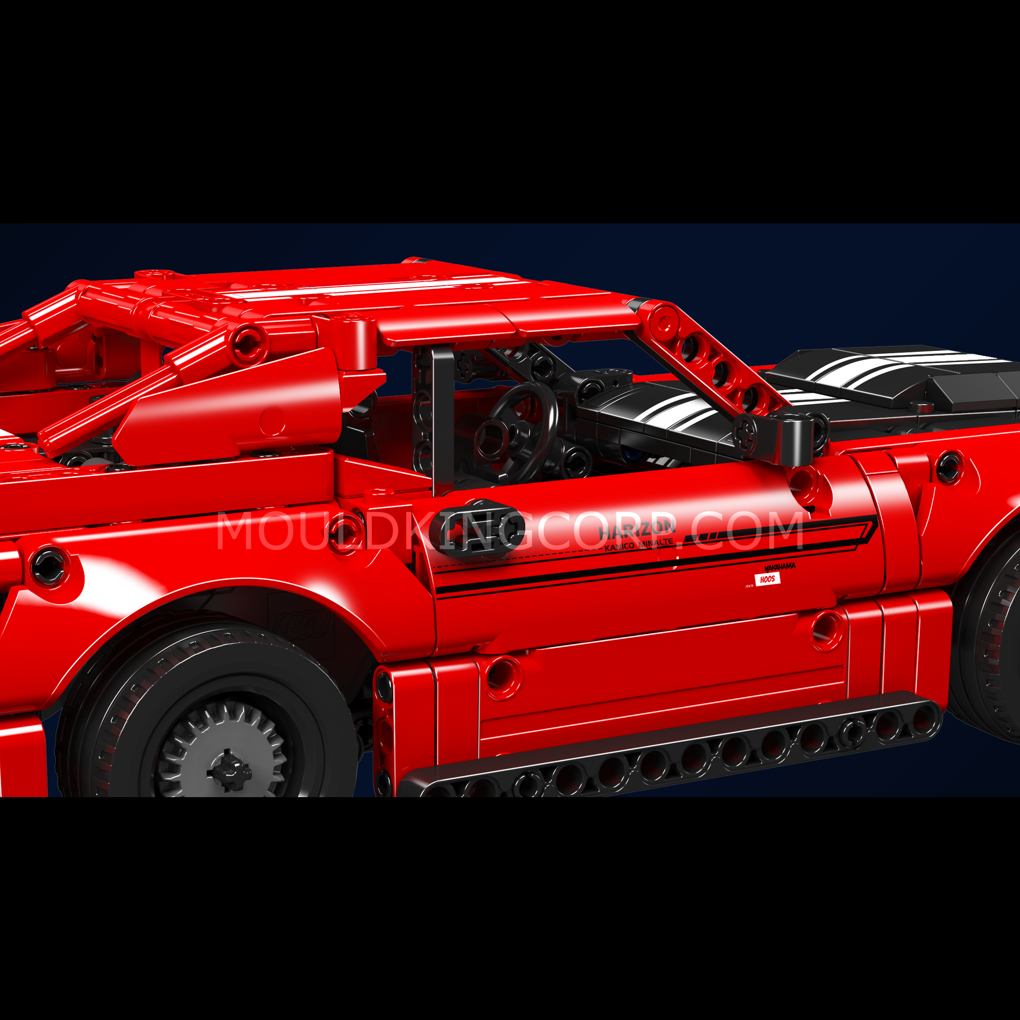 Mould King 15080S Challenger American Muscle Car Model Building Kit - 763 PCS Construction Toy for Adults & Teens - Perfect for STEM Learning, DIY Projects, and Car Enthusiasts Collection