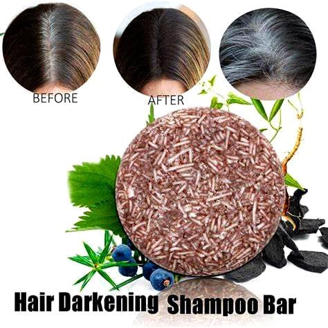 Organic Grey Reverse Shampoo Bar - 100% Natural Hair Darkening Shampoo Soap for Volumizing & Moisturizing | Vegan, Sulfate-Free for Grey Coverage & Healthy Hair | Perfect for Men & Women Seeking Natural Hair Care Solution