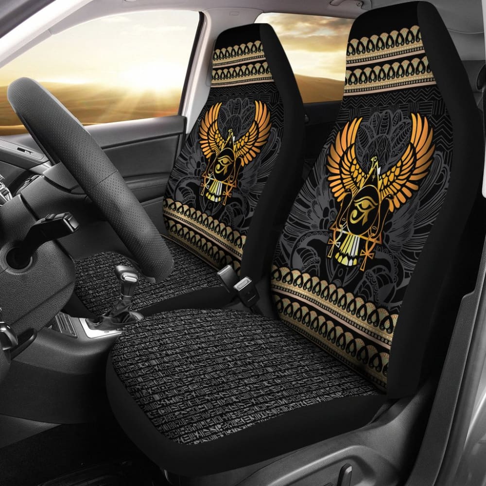 Premium Egyptian Wings & Eye of Horus Car Seat Covers - Ancient Egyptian Mythology Inspired Auto Accessories for Cars, SUVs & Trucks - Perfect for History Enthusiasts & Unique Car Decor