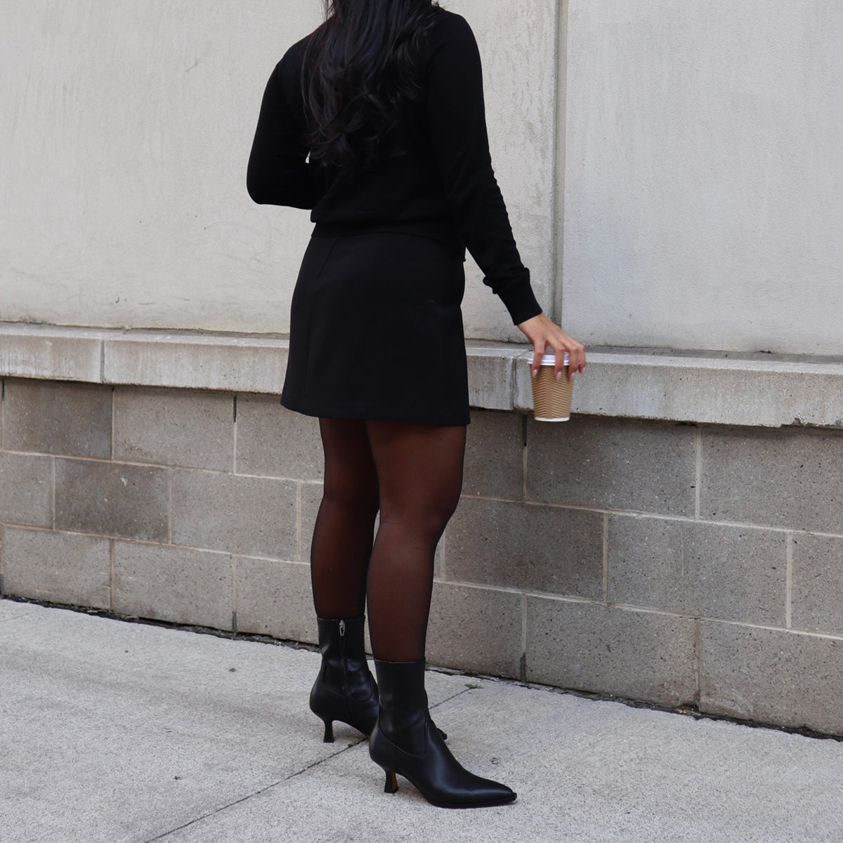 ARYA Wide Calf Boots for Women - Black Leather Ankle Boots with Comfortable Fit - Perfect for Work, Casual Wear & Outdoor Activities