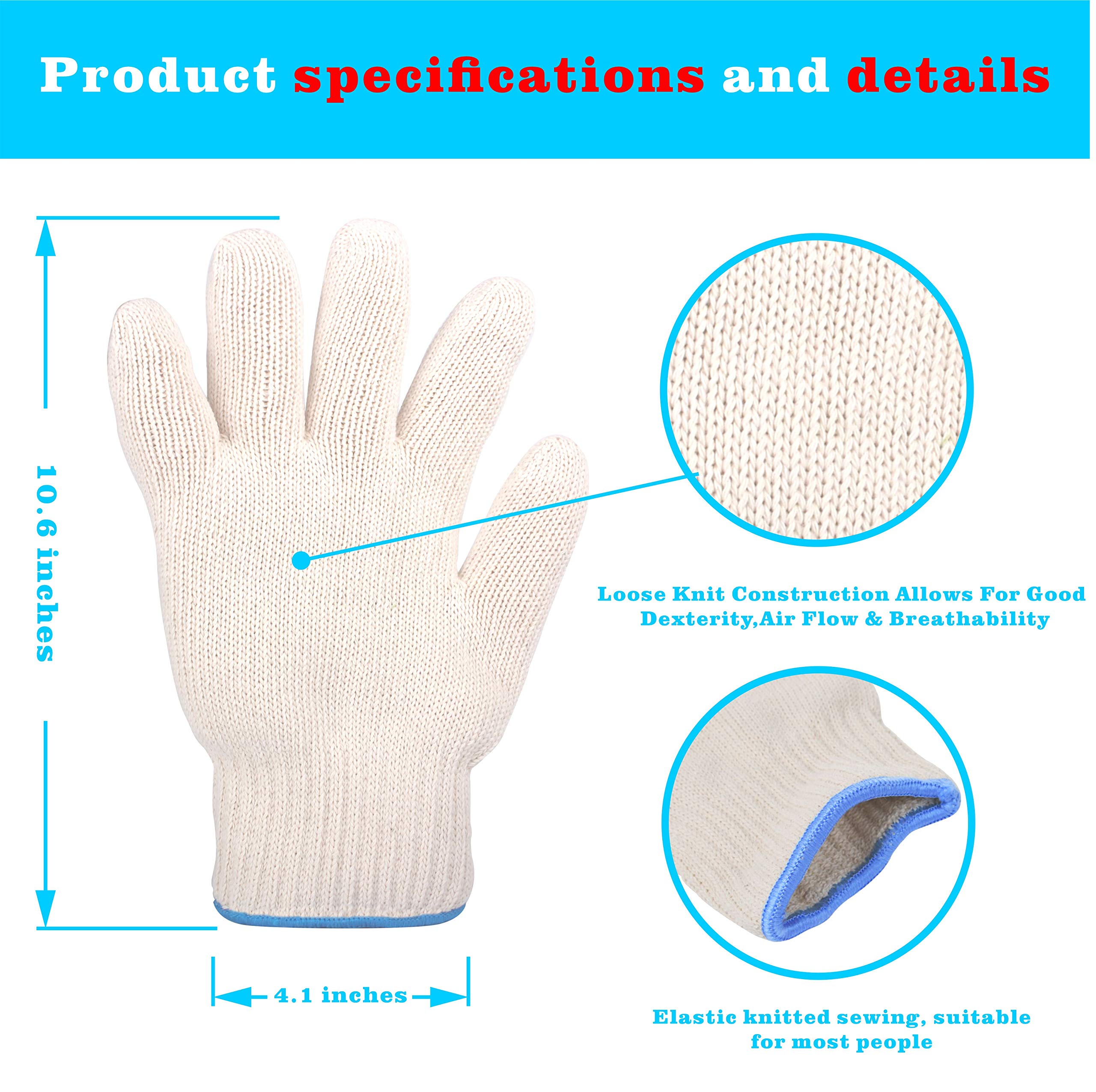 Heat Resistant Oven Gloves Set of 2 - Extra Long BBQ Mitts for Grilling, Baking & Cooking - 500°F Heat Protection for Kitchen, Camping & Outdoor Use