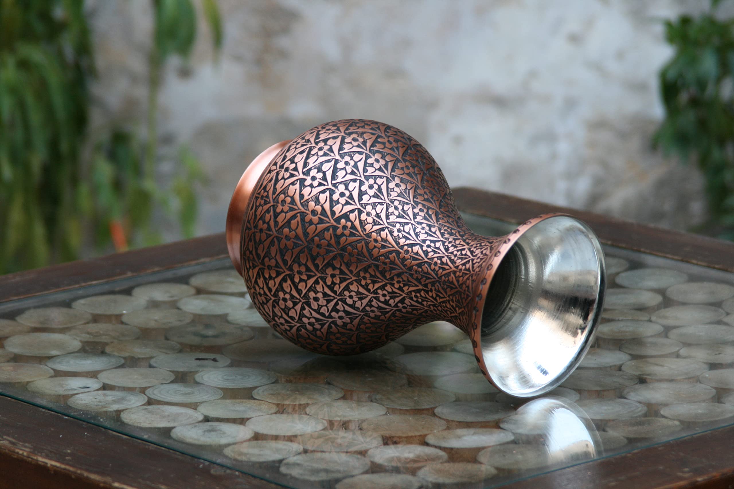 Handmade Copper Vase for Home Decor - Elegant Living Room Centerpiece, Wedding Gift & Dining Table Decoration - Perfect for Boho, Farmhouse & Modern Interior Design Styles