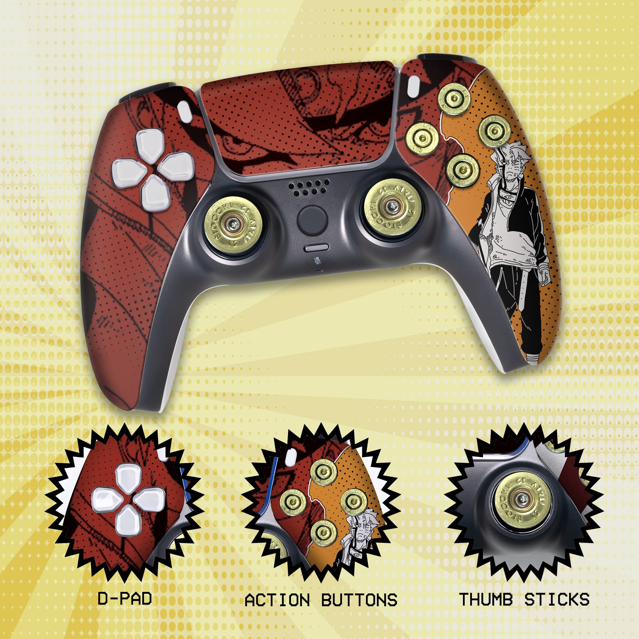 BCB Controllers Custom Wireless PS5 Controller for Playstation 5 Console - Premium Hydro-Dip Printed Gamepad (Not Just a Skin) | Modded Design for Enhanced Gaming Performance | Perfect for Competitive Play & Long Gaming Sessions