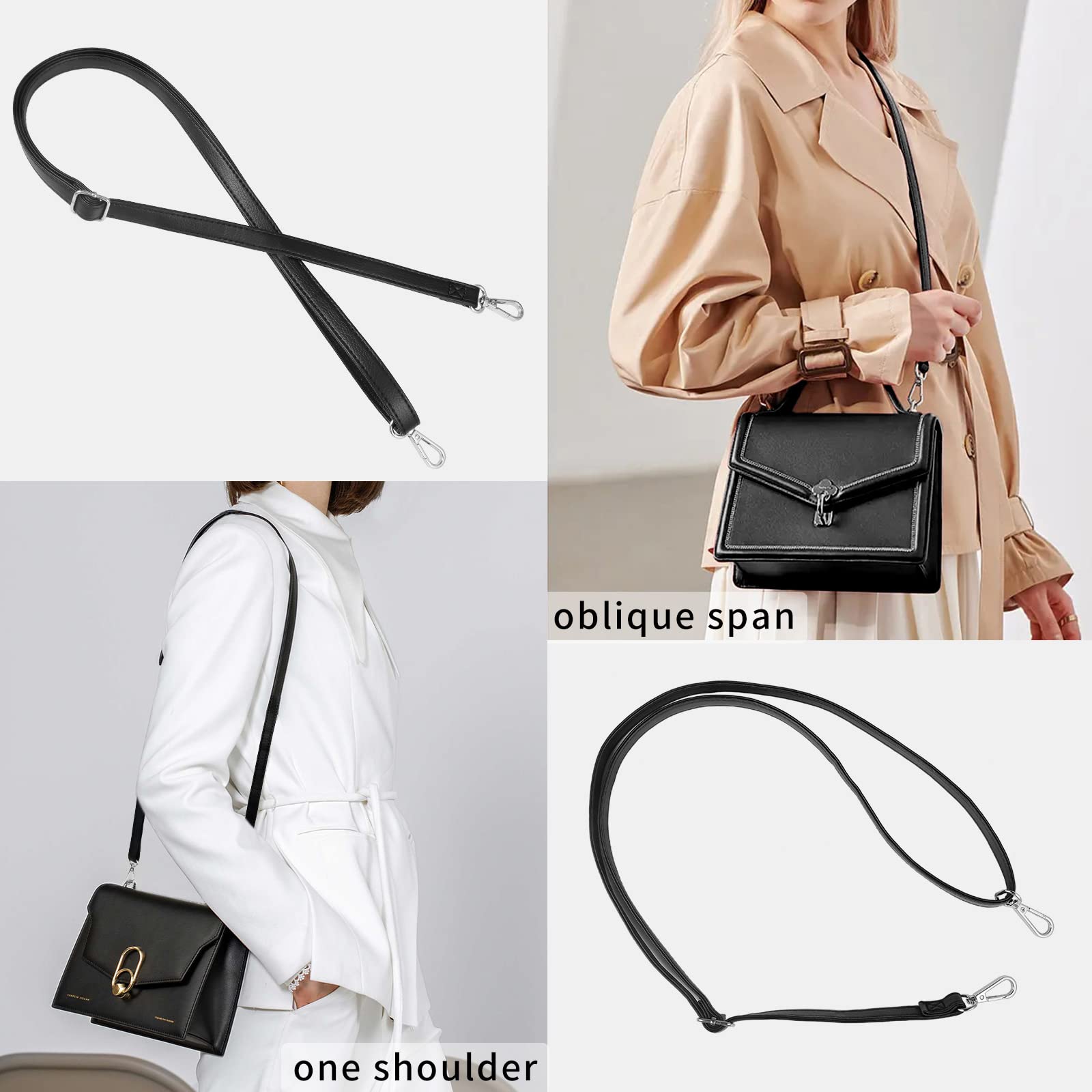 Adjustable Leather Crossbody Purse Strap Replacement - 30 to 55 Inches | Durable Bag Shoulder Strap for Women's Handbags, Totes & Messenger Bags | Perfect for Work, Travel & Everyday Use