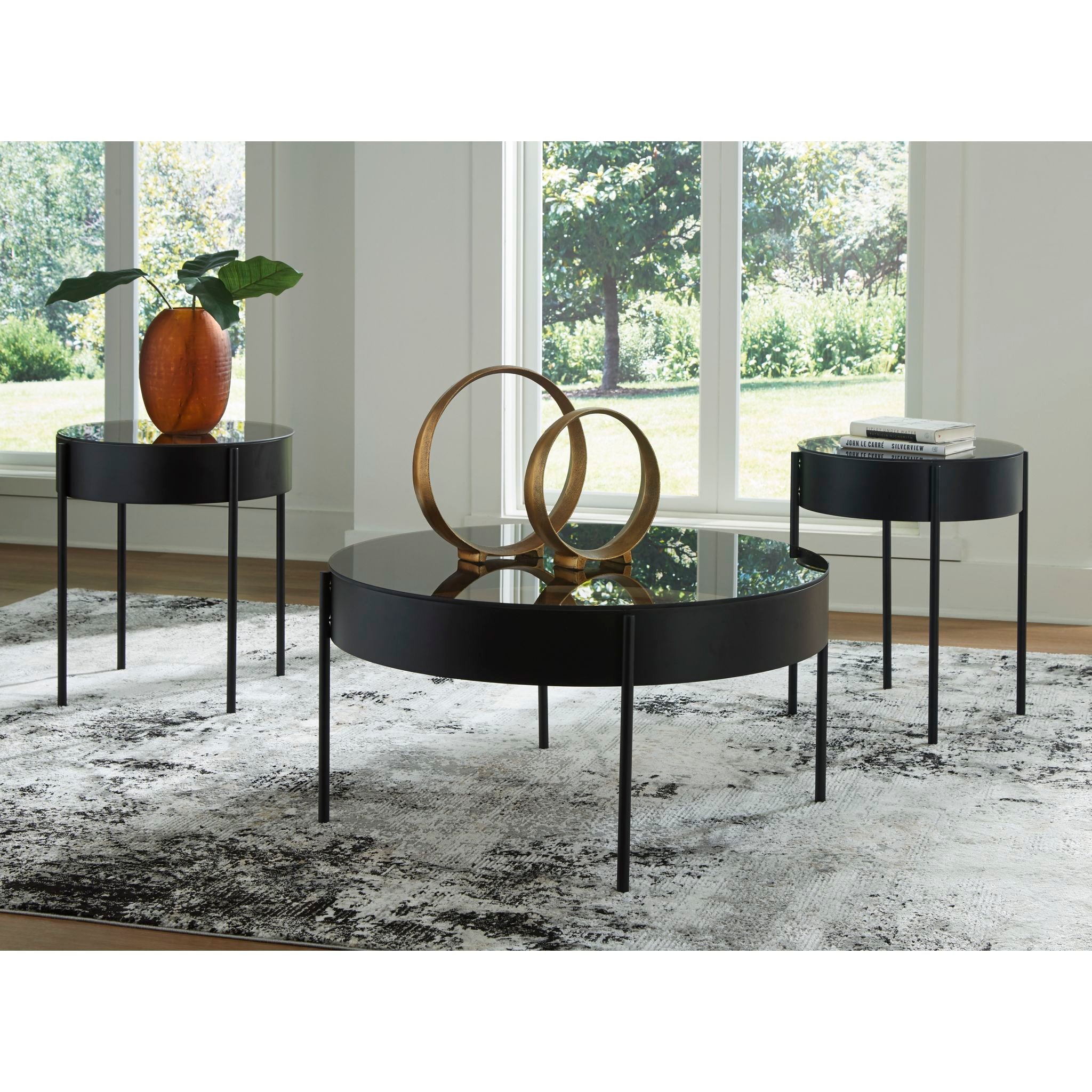 Ardoline 3-Pack Black Folding Tables - Portable Lightweight for Parties, Camping & Outdoor Events