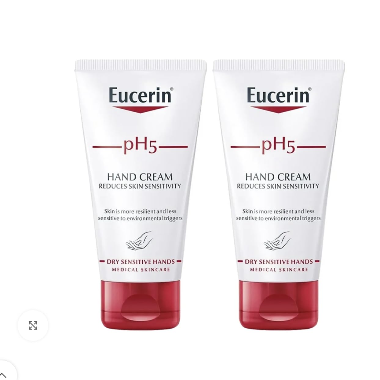 Eucerin Hand and Nail Cream 2-Pack - Intensive Moisturizing Treatment for Dry Hands & Stronger Nails - Perfect for Winter Care & Daily Hydration