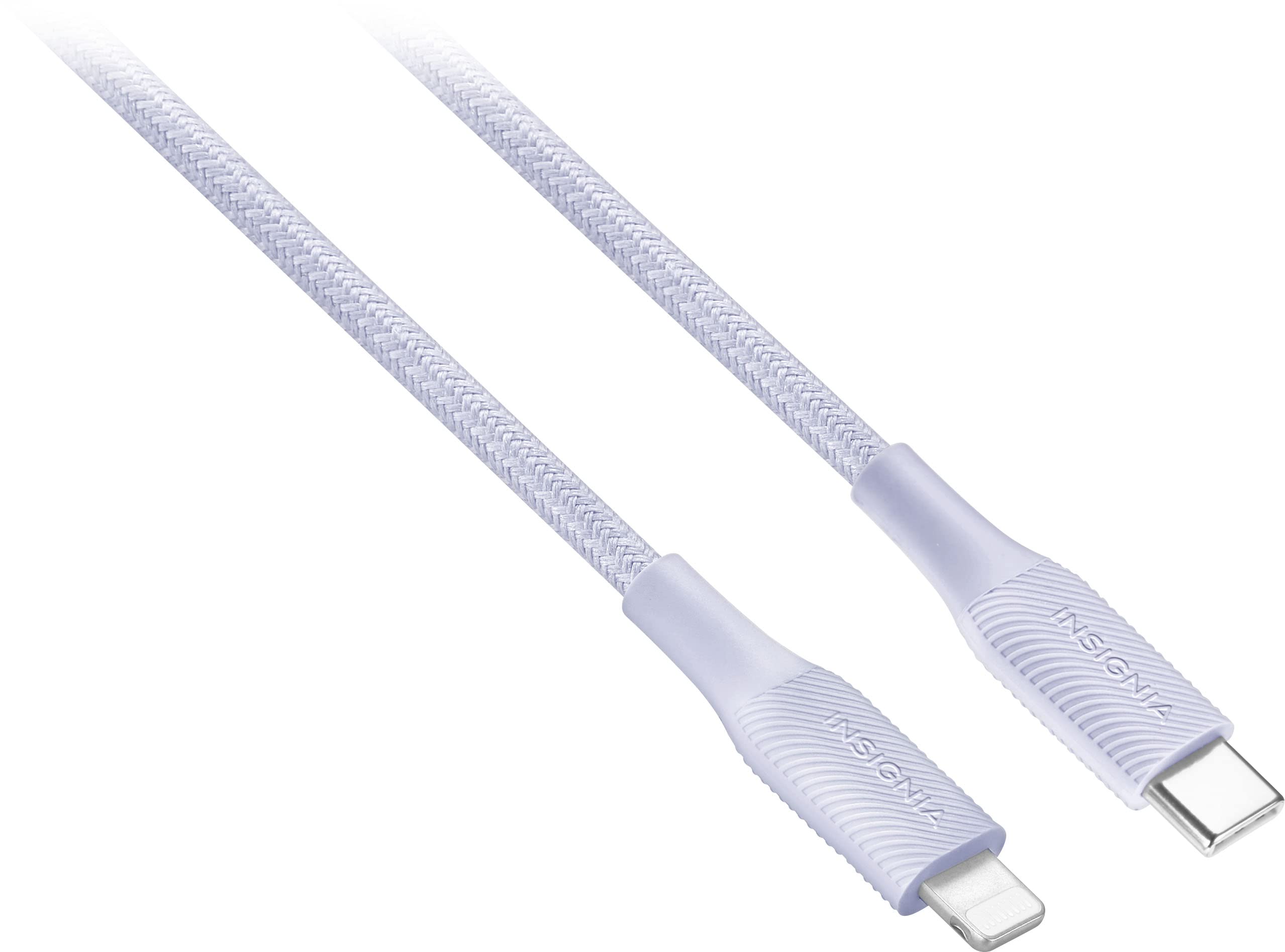 Insignia 5-Foot Lightning to USB-C Charge and Sync Cable - Purple | Fast Charging for iPhone, iPad, MacBook | Home, Office, Travel Use