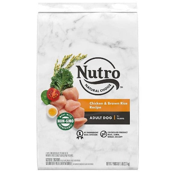 Nutro Natural Choice Adult Dry Dog Food with Chicken & Brown Rice - High Protein, Grain-Inclusive Kibble for Healthy Digestion - Perfect for Active Dogs & Daily Feeding