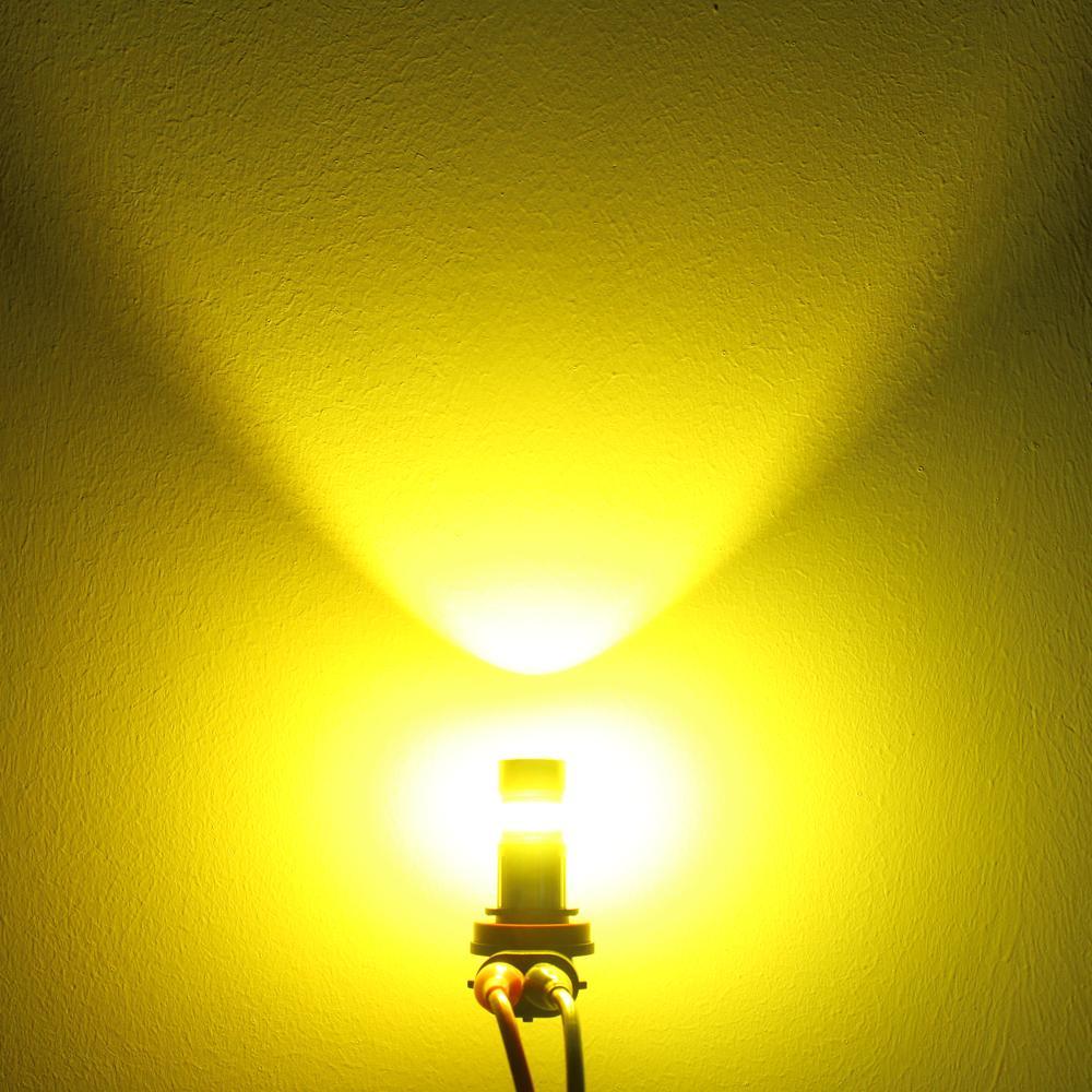 COB 72 H8 H11 LED Fog Light Bulbs - 6500K White, 8000K Blue, 3000K Amber Yellow - High Brightness Waterproof Fog Lights for Cars, Trucks, SUVs - Perfect for Night Driving, Off-Roading, and Inclement Weather Conditions