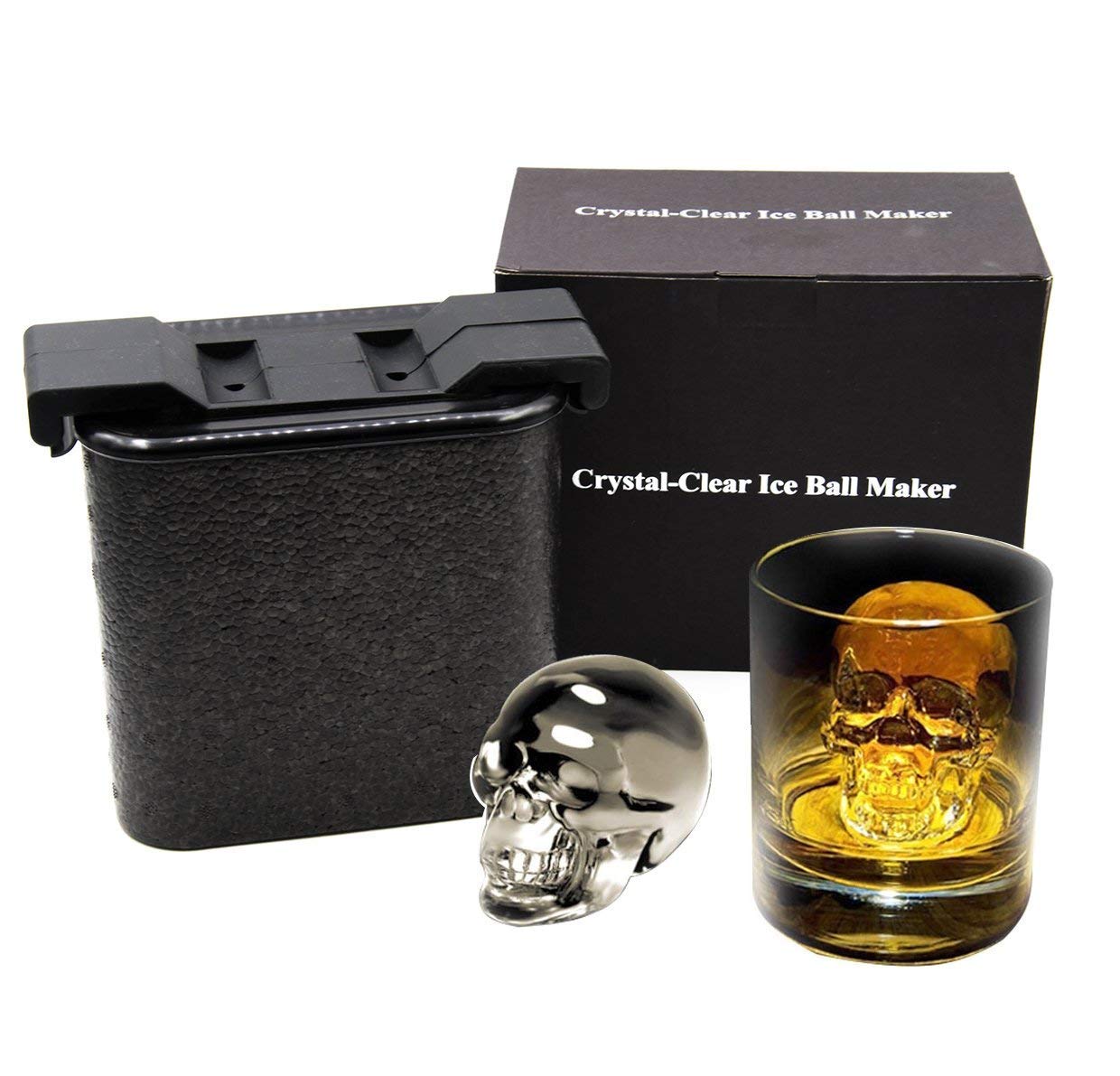 Premium Crystal Clear Ice Skull Maker - Perfect for Cocktails, Whiskey & Party Drinks - Ideal for Home Bars, Themed Parties & Gifts