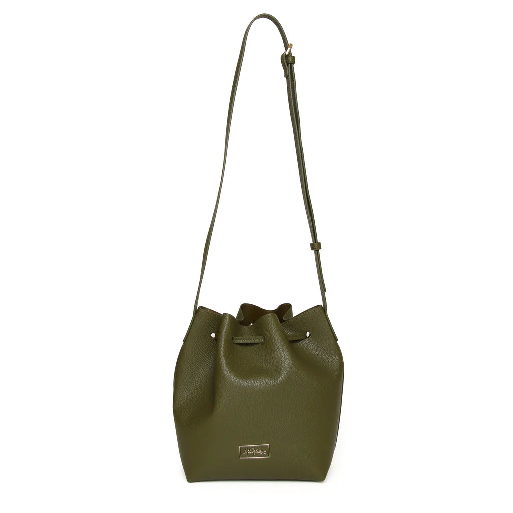 Alice Wheeler Bucket Cross Body Bag - Olive Green Shoulder Purse for Women | Casual Outfits, Travel & Everyday Use