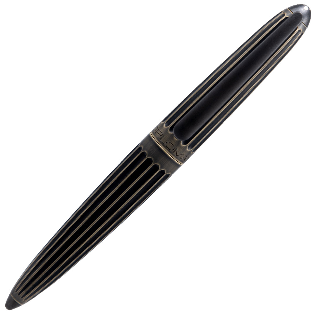 Diplomat Aero Oxyd Brass Fountain Pen with 14ct Gold Nib - Premium Writing Instrument for Professionals & Collectors - Perfect for Office, Gifts & Calligraphy