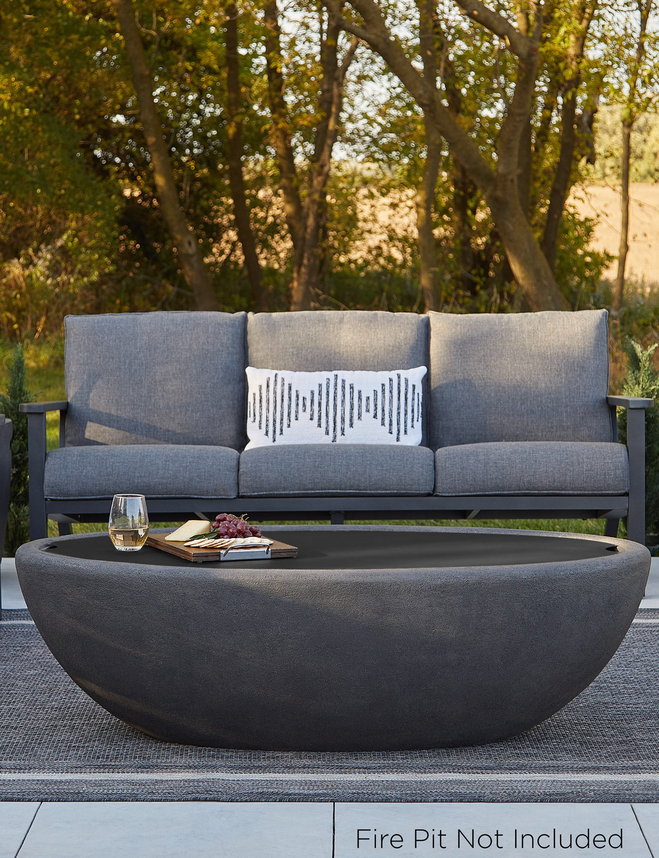 Fernanda Fire Bowl Lid - Outdoor Fire Pit Cover, Heavy Duty Steel Fireplace Lid for Patio, Deck, Backyard & Camping - Perfect for Fire Safety & Protection from Rain, Leaves & Debris