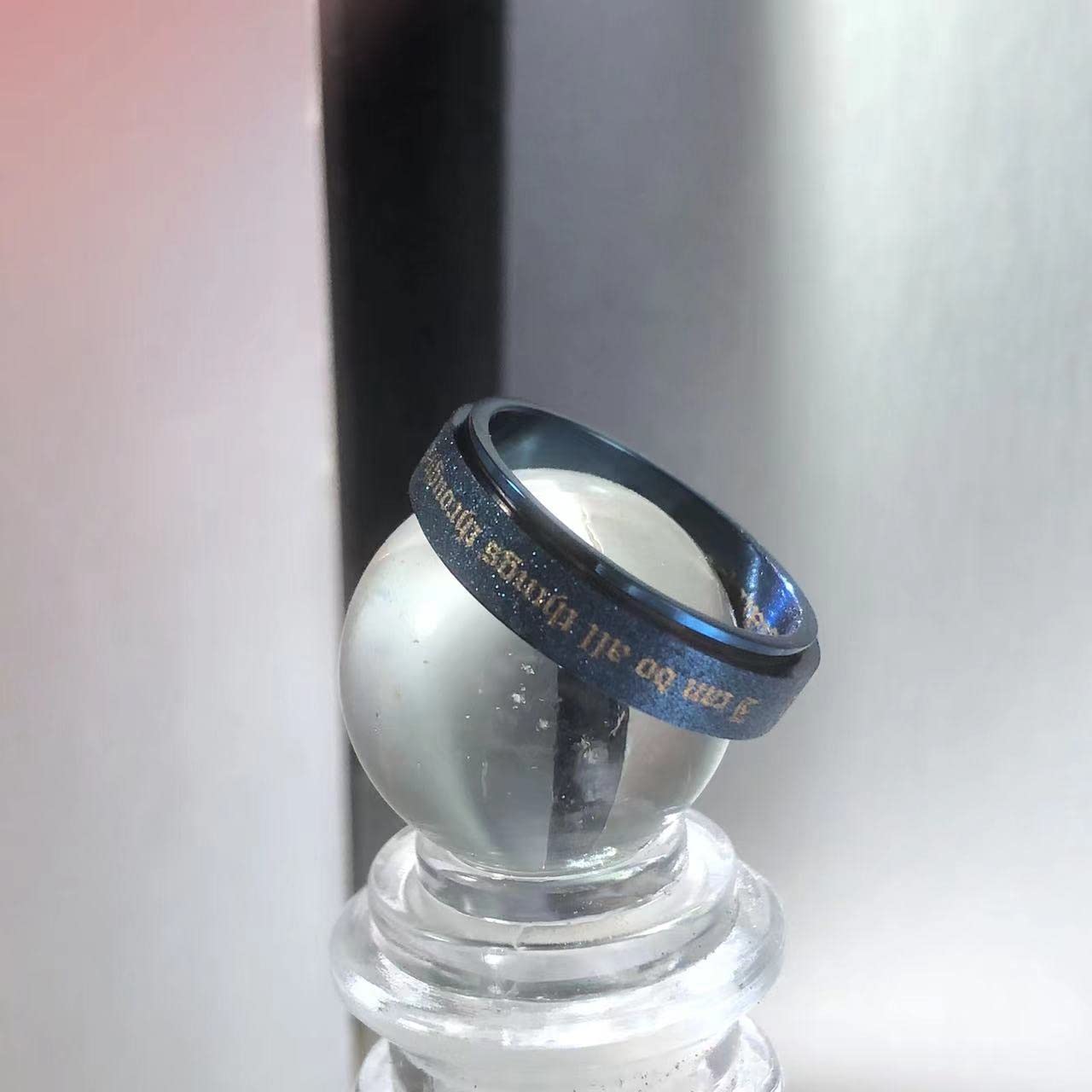 Custom Spinner Fidget Ring for Teens & Kids - Personalized Stainless Steel Rings for Women & Men - Engraved Promise Rings, Mother Daughter & Best Friend Jewelry - Perfect for Stress Relief, Focus & Fashion Accessories