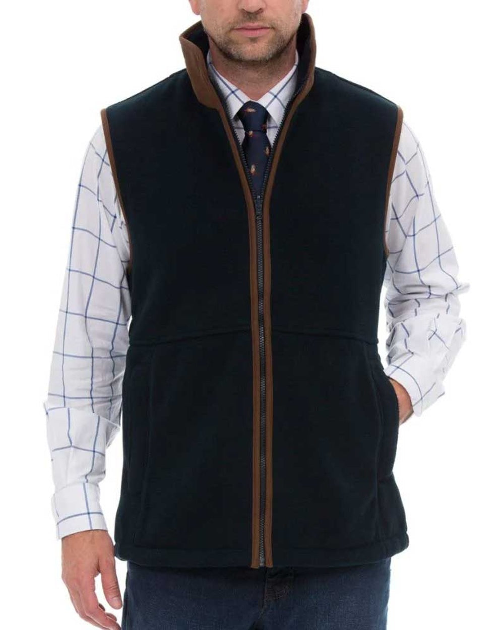 Alan Paine Aylsham Fleece Gilet - Men's Lightweight Warm Vest for Outdoor Hiking & Casual Wear