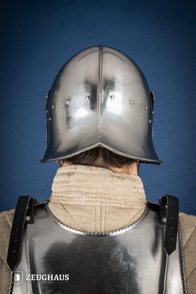 Burgundian Sallet Helmet - 1.6mm Polished Steel Medieval Armor for LARP, Cosplay & Historical Reenactment