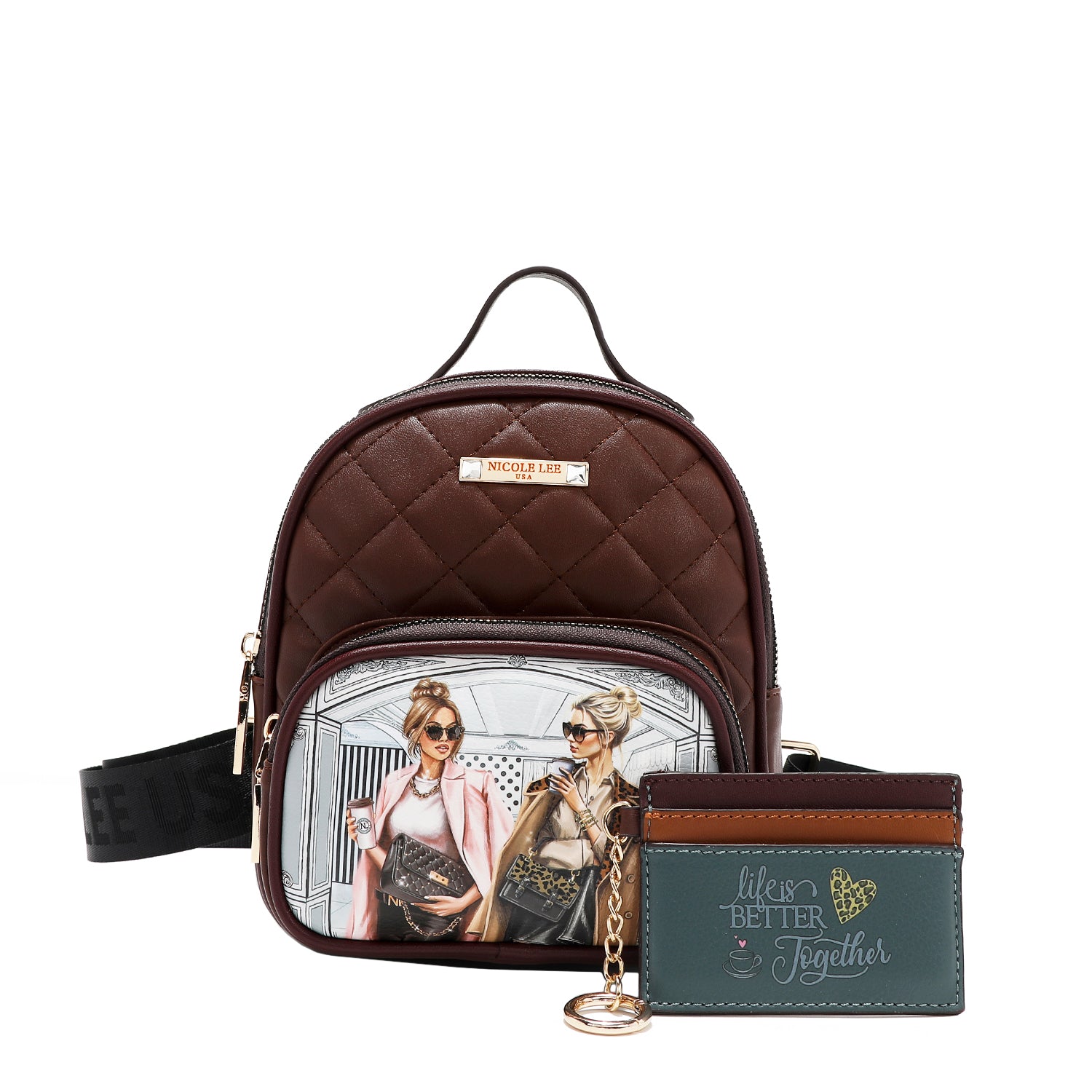 2 Piece Gift Set - Mini Backpack & Card Holder Wallet for Women | Perfect for Travel, Shopping & Daily Use