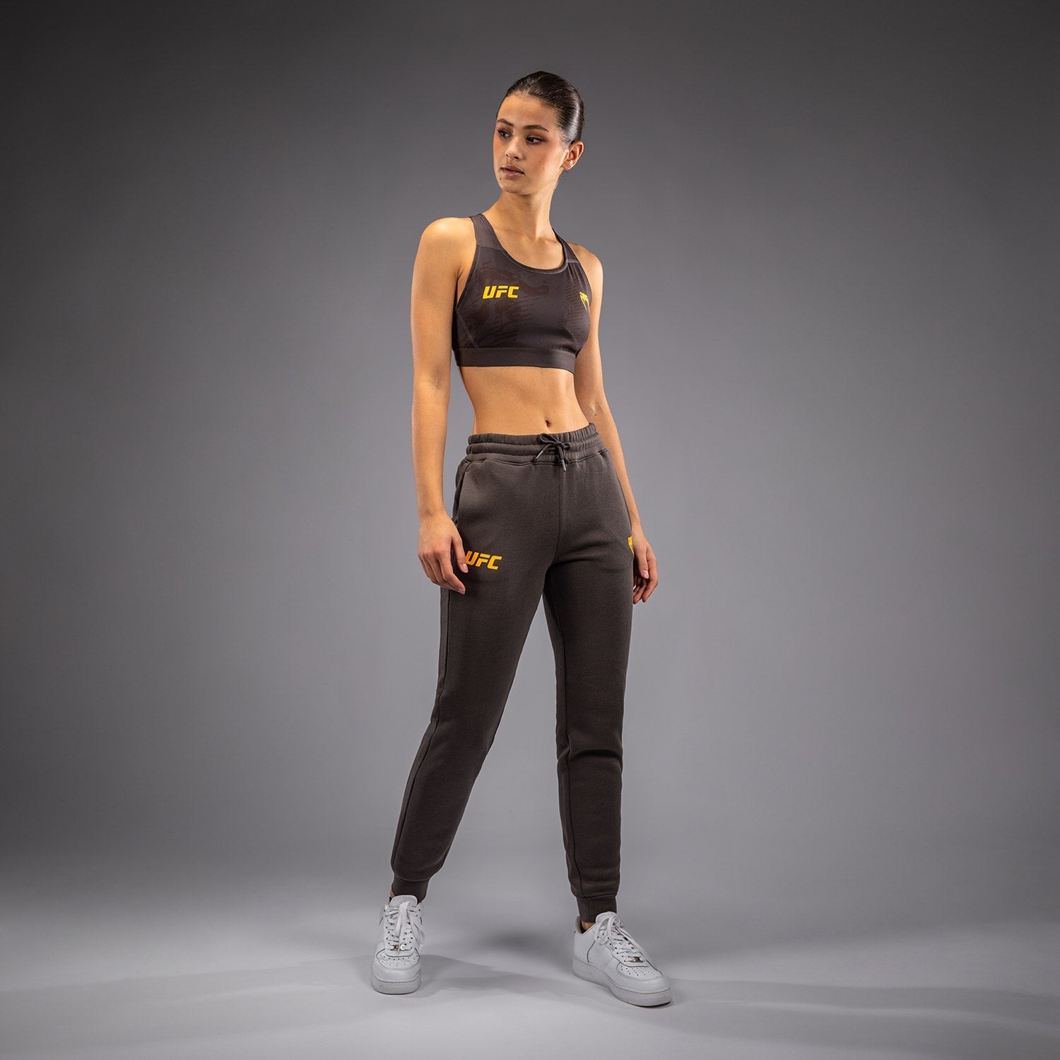 Venum UFC Fusion Fight Week Women's Cotton Pants - Solid Earthen Brown | Comfortable MMA Training & Casual Wear for Female Fighters
