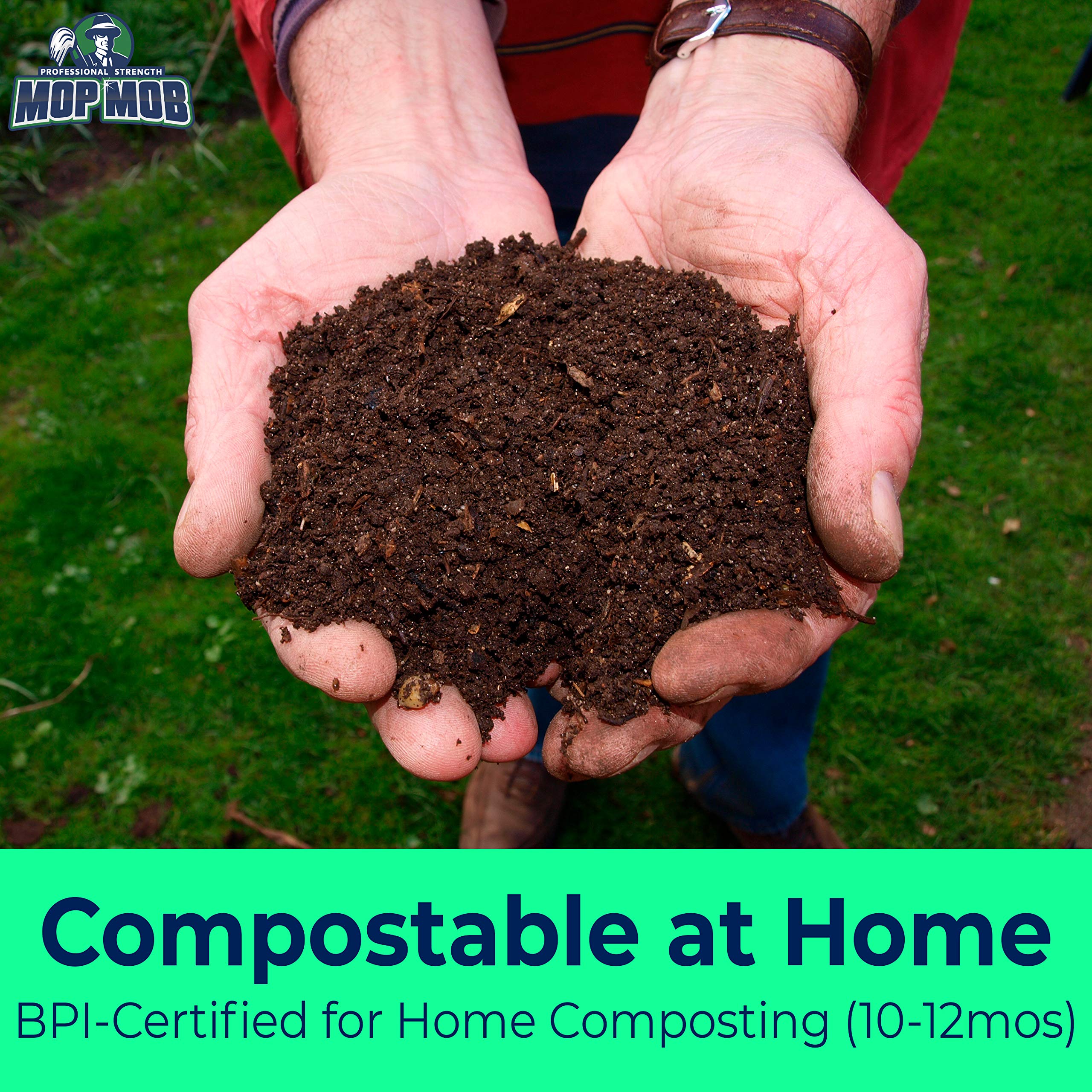 13 Gallon Compostable Trash Bags - 20 Count ASTM D6400 & BPI Certified Eco-Friendly Kitchen Garbage Bags for Food Scraps, Compost Bins, and Green Homes - Plant-Based Biodegradable Tall Trash Can Liners for Sustainable Living