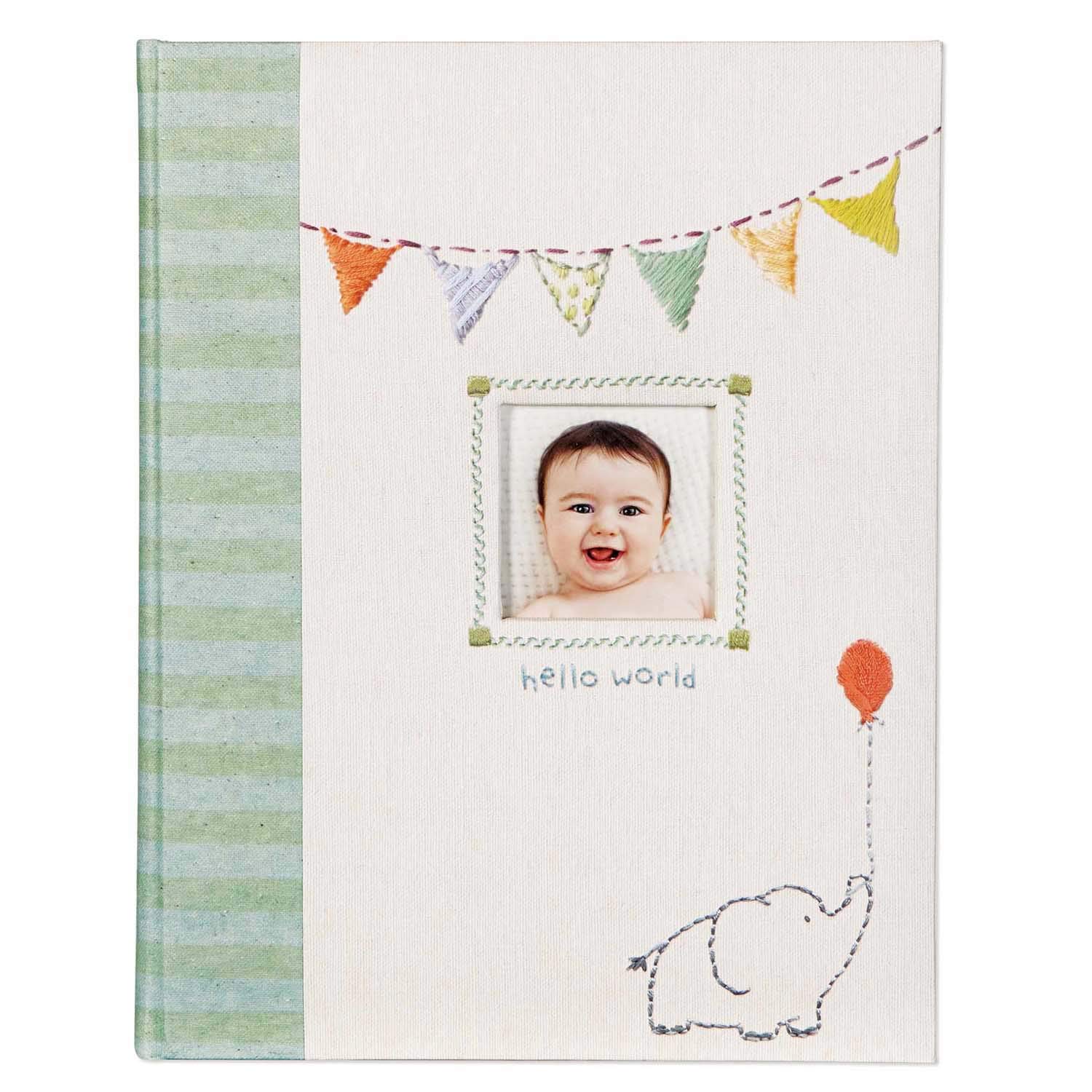 C.R. Gibson Elephant 'Hello World' First Five Years Baby Memory Book - 64 Pages, 10