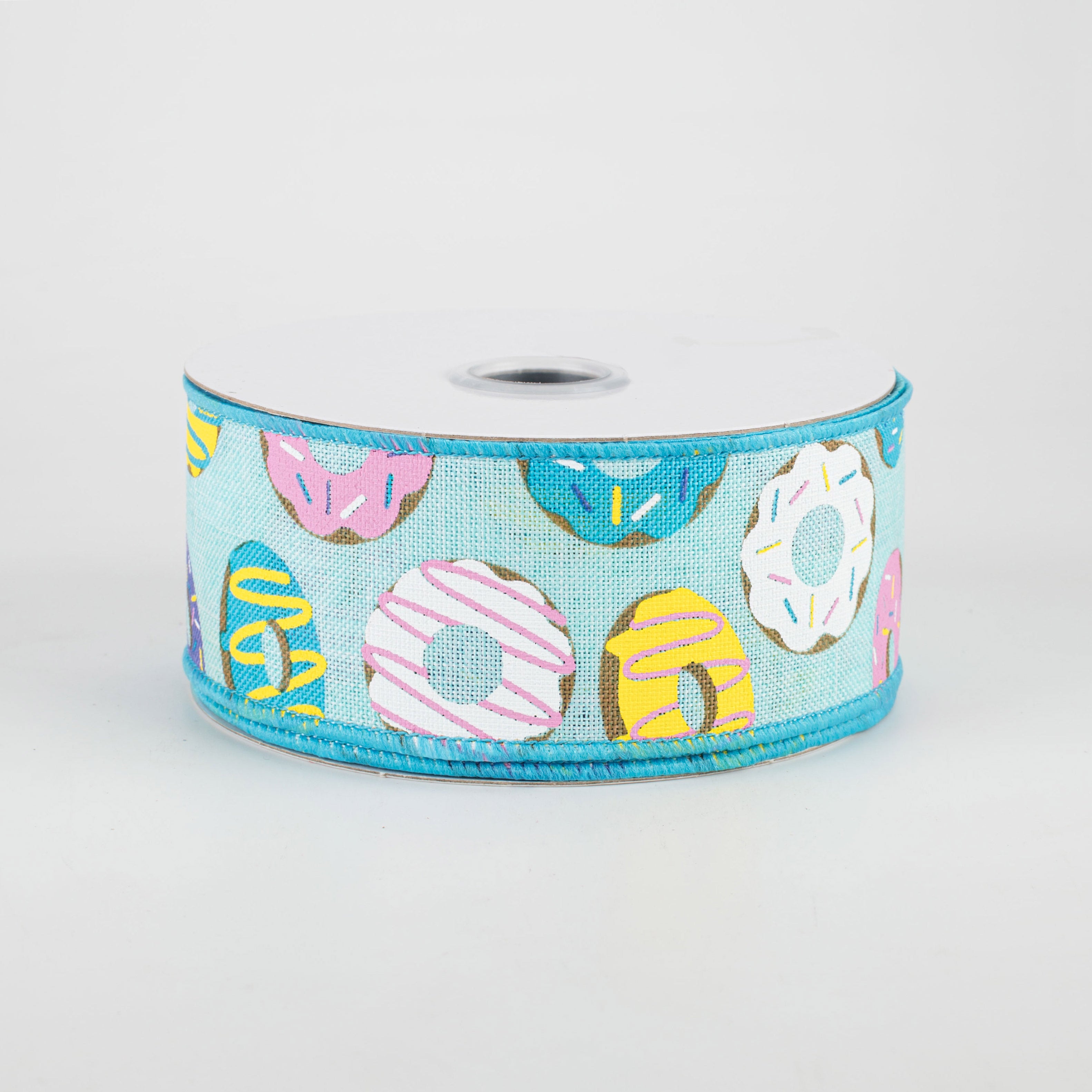 1.5 Inch Donut Ribbon - Blue Decorative Ribbon for Gift Wrapping, Crafts, and DIY Projects (10 Yards) - Perfect for Party Decorations, Scrapbooking, and Hair Accessories