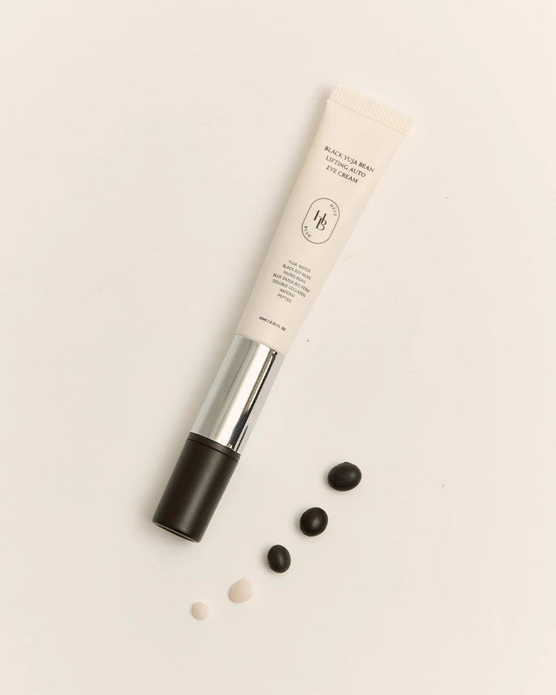 HEVEBLUE Black Yuja Bean Lifting Auto Eye Cream - Dark Circle Treatment & Anti-Aging Eye Care for Wrinkles & Puffiness - Perfect for Nighttime Skincare Routine & Daily Use