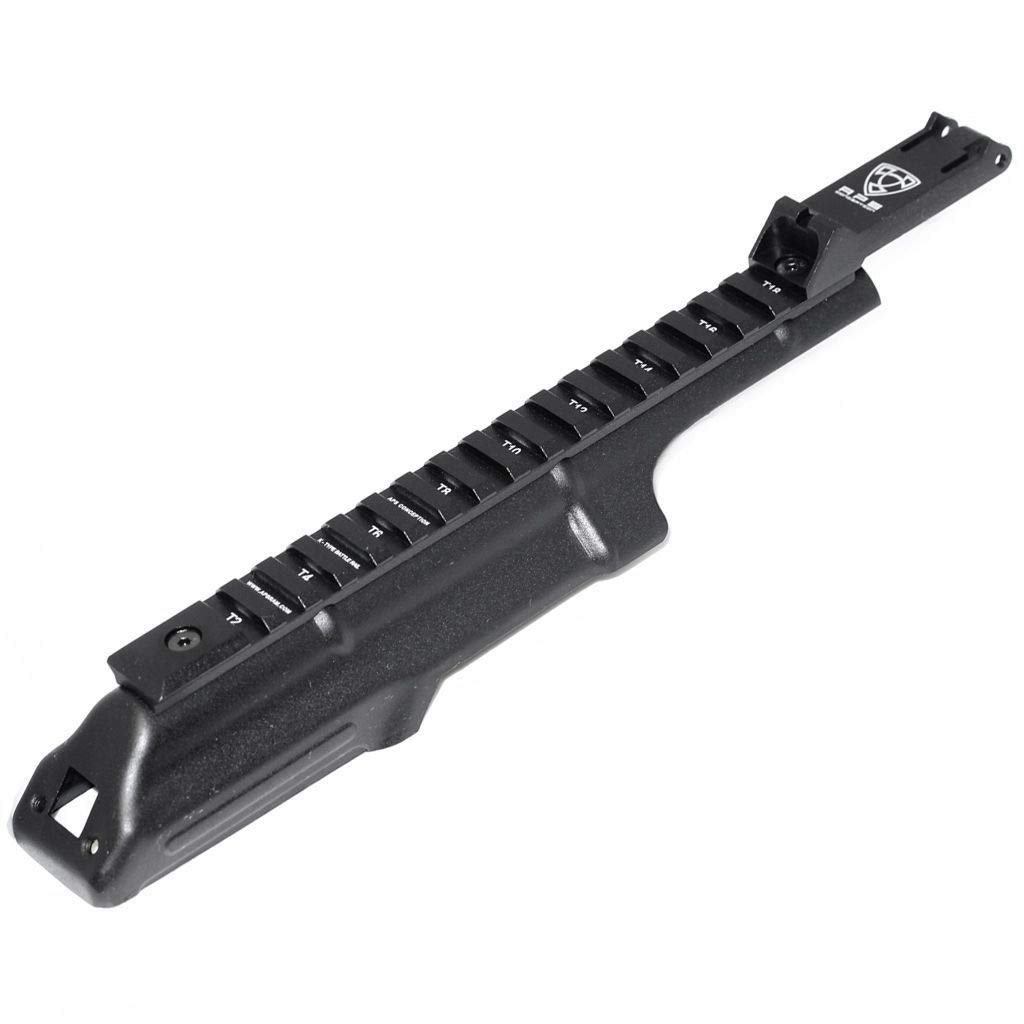 APS AK Receiver Cover with Tactical Rail & Rear Sight - Compatible with AEK Series AEG Airsoft Rifles - Durable Black Tactical Accessory for Airsoft Battles & Training