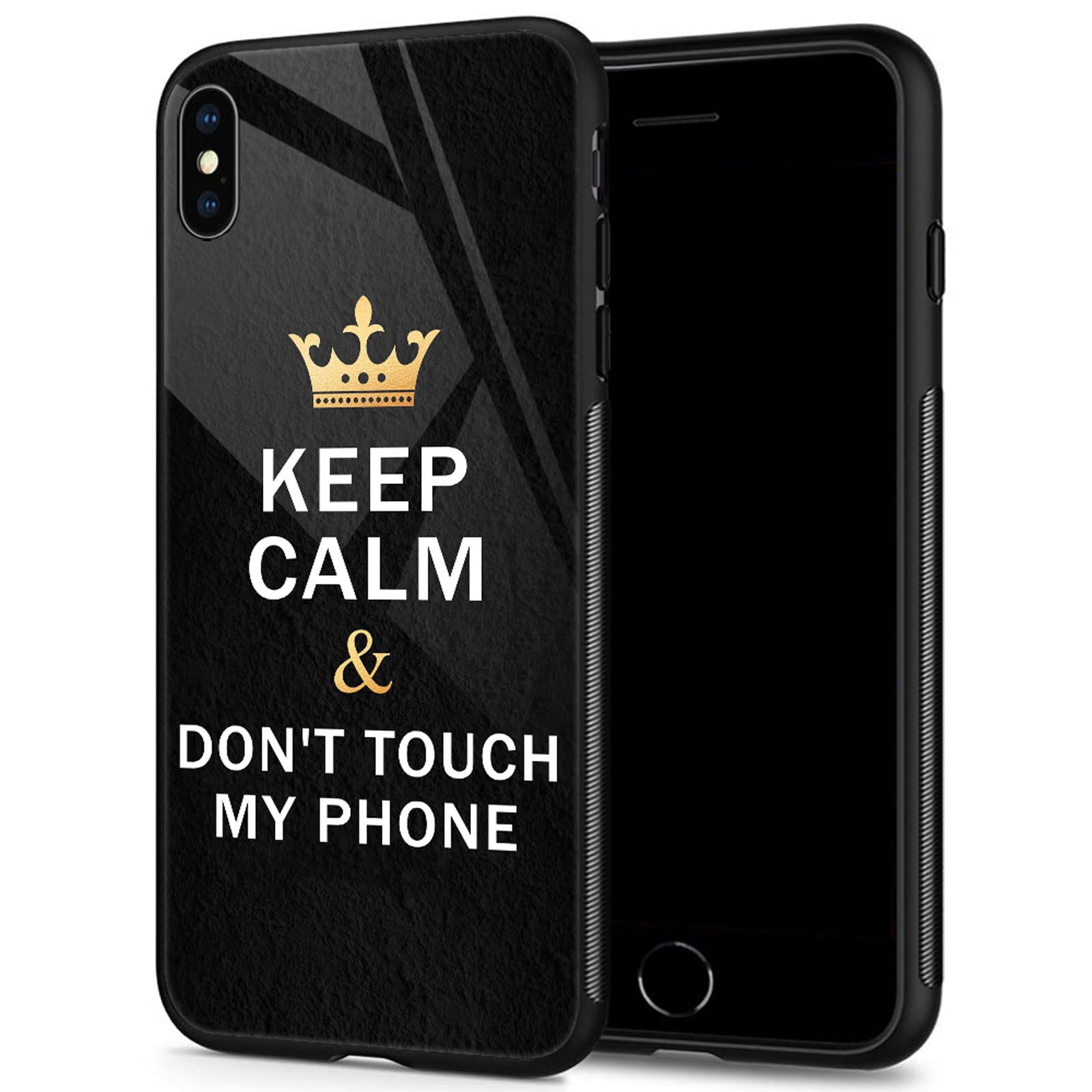Premium iPhone XR Case - Shatterproof Black Cover with Organic Glass Pattern for Men & Boys | Slim Protective 6.1-inch Phone Shell | Perfect for Daily Use, Travel & Work