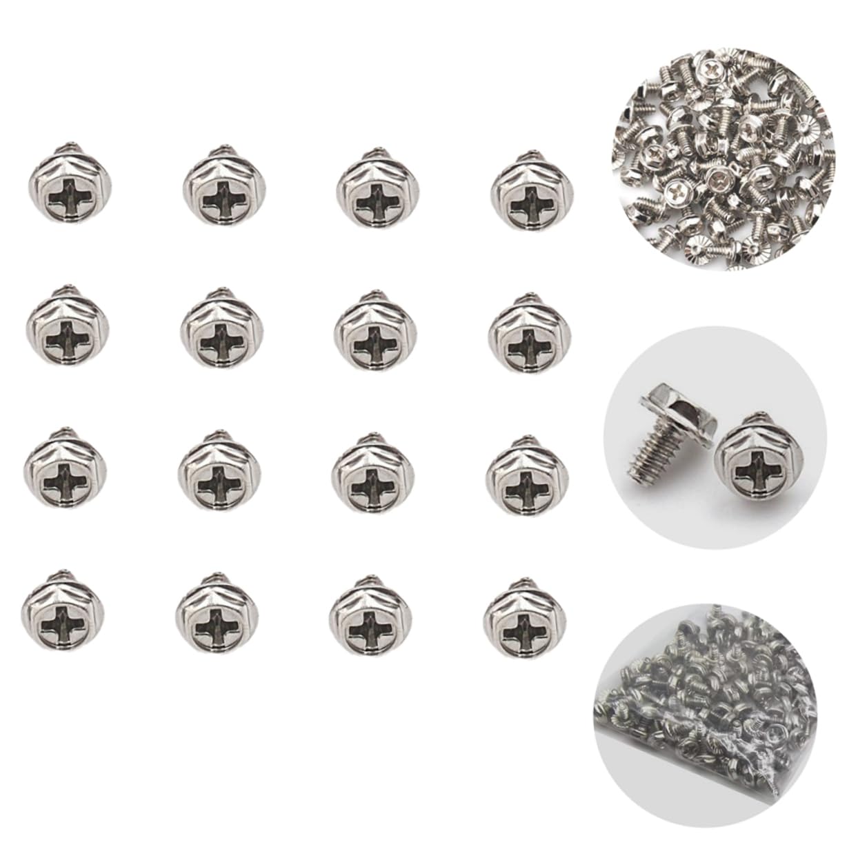 100pcs Metal Slot Screws Fastener Round Head for Computer Case - Build Your PC Fast | Perfect for PC Assembly, Case Modding & Hardware Installation
