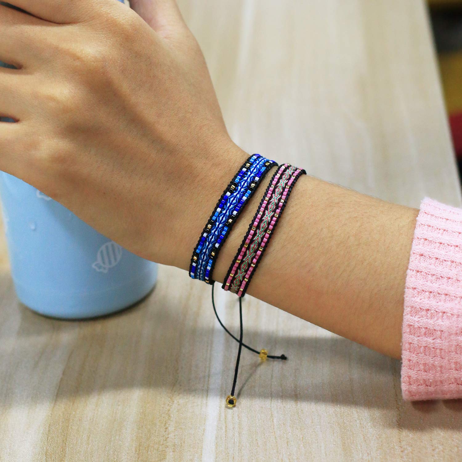 Handmade Bohemian Beaded Bracelets for Women - Ethnic Strand Wrap Bracelets - Perfect for Festivals, Boho Fashion & Everyday Wear