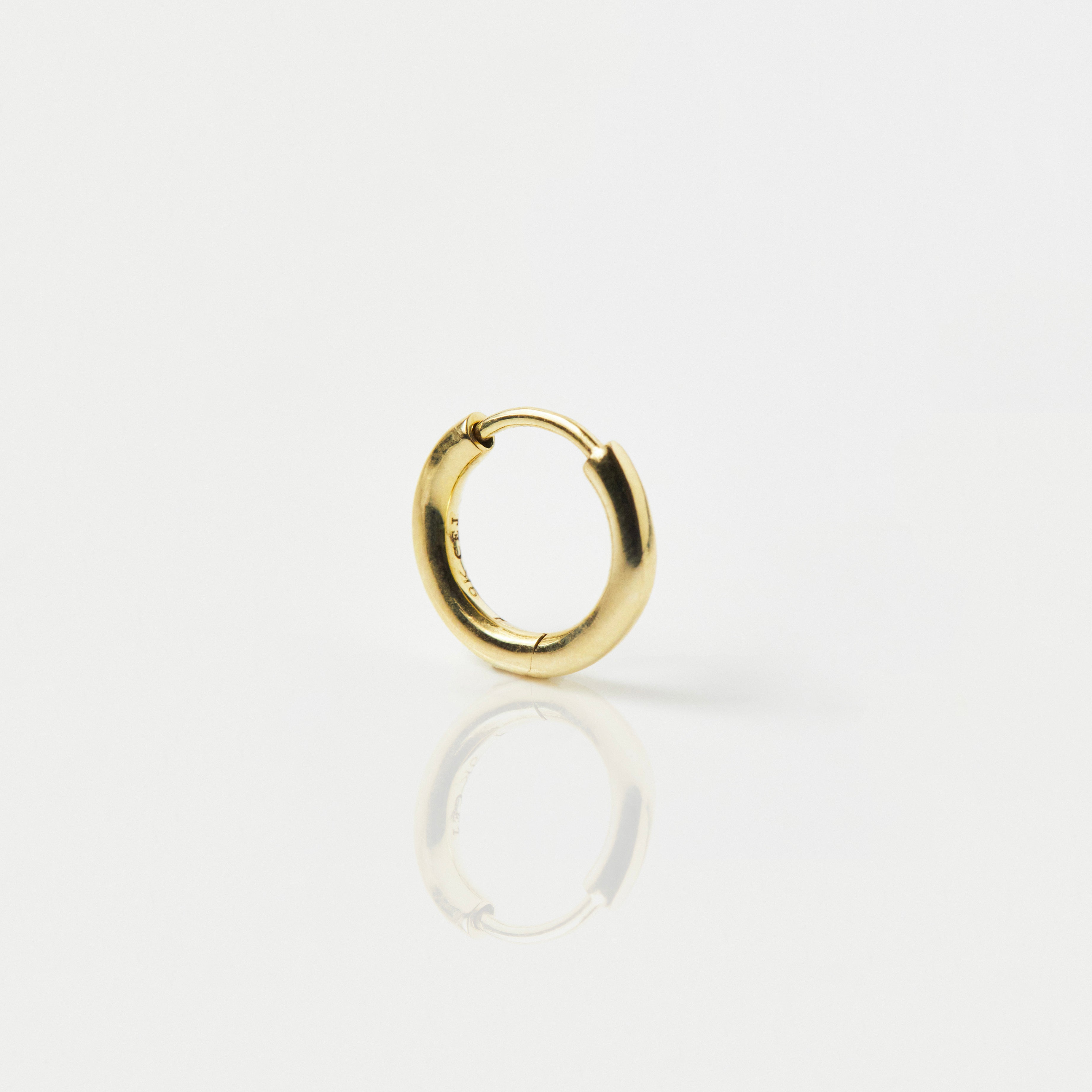 10mm Huggie Hoop Earrings for Women - Gold Plated Small Hoop Earrings - Minimalist Everyday Jewelry for Work, Date Night & Gifts