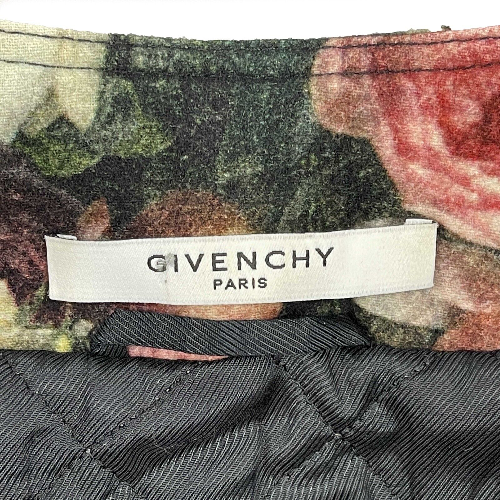 Givenchy Pristine Floral Wool Bomber Jacket with Silver Hardware - Size 36 (US S) | Luxury Women's Outerwear for Fall & Winter Fashion | Perfect for Evening Events & Night Out