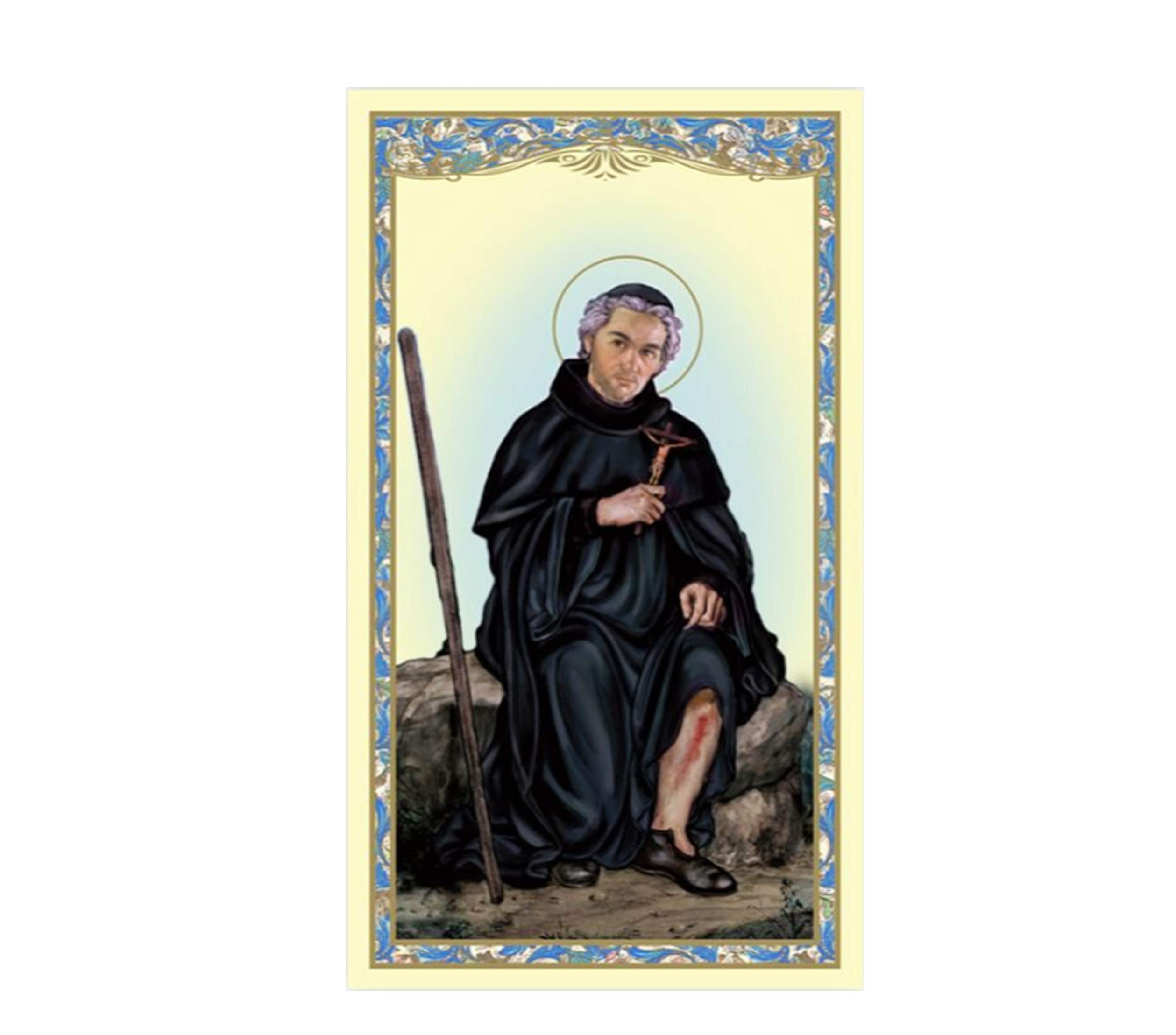 Saint Peregrine Religious Holy Cards - 10 Pack Prayer Cards with St Peregrine Prayer on Back - Perfect for Prayer Groups, Church Events & Catholic Gifts